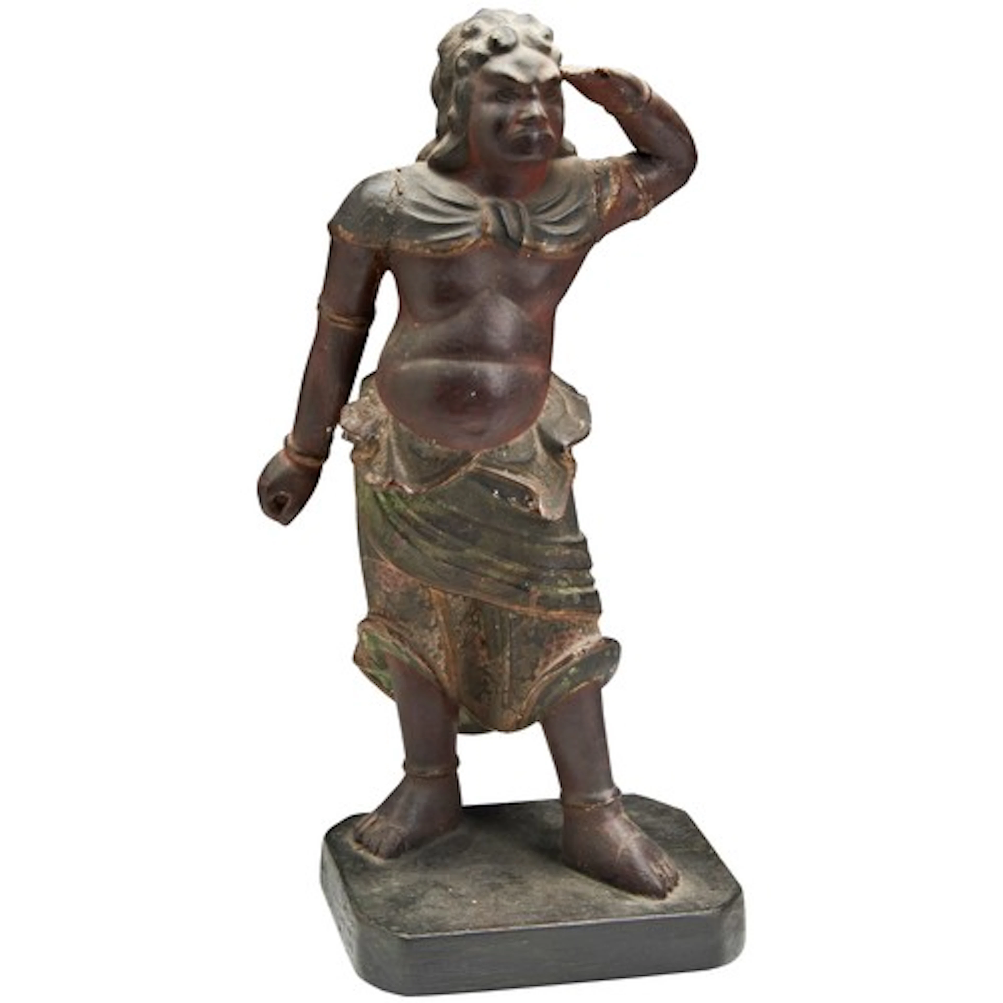 A JAPANESE POLYCHROME WOOD FIGURE OF SEITAKA DOJI KAMAKURA /...