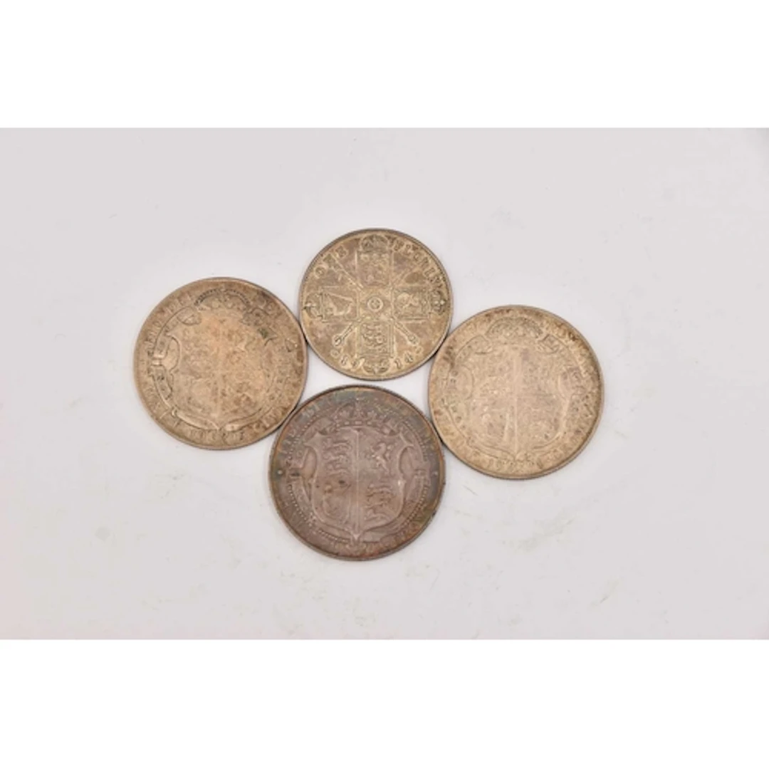 Silver. 4 high-grade pre-1920 .925 silver coins. Noted a 190...