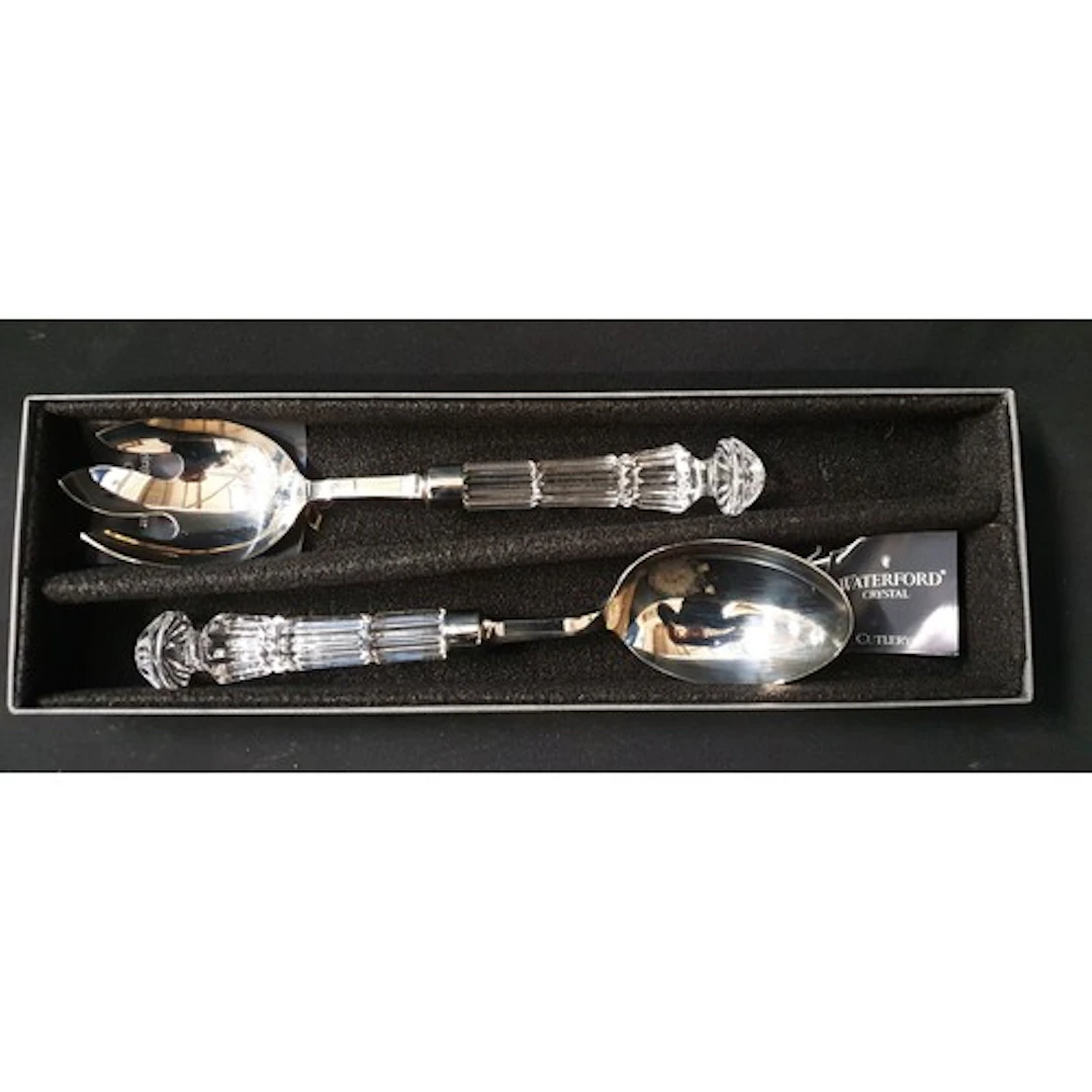 WATERFORD CRYSTAL SALAD SERVERS in Waterford box