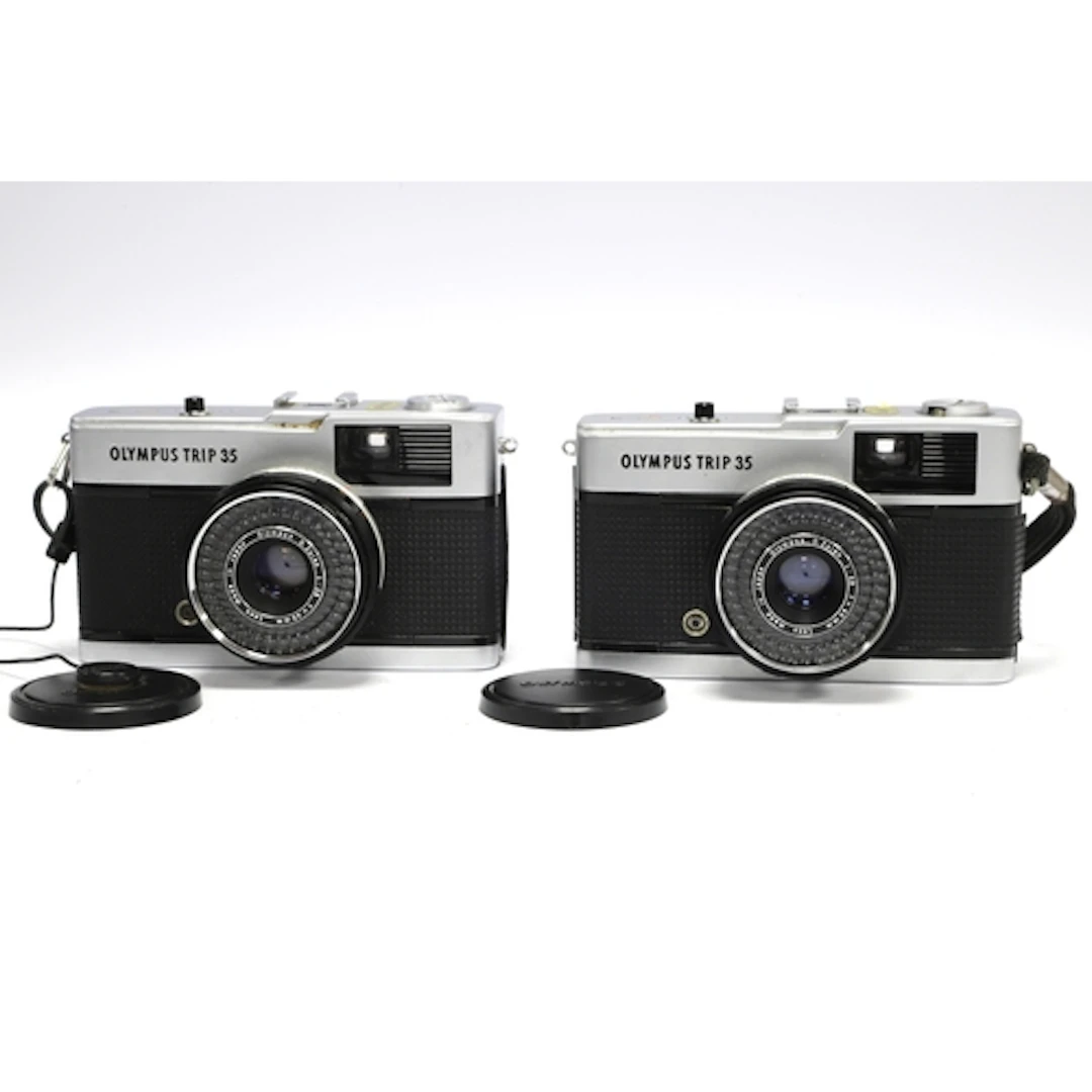 Two Olympus Trip 35 Film Cameras both with 40mm f/2.8 lenses...