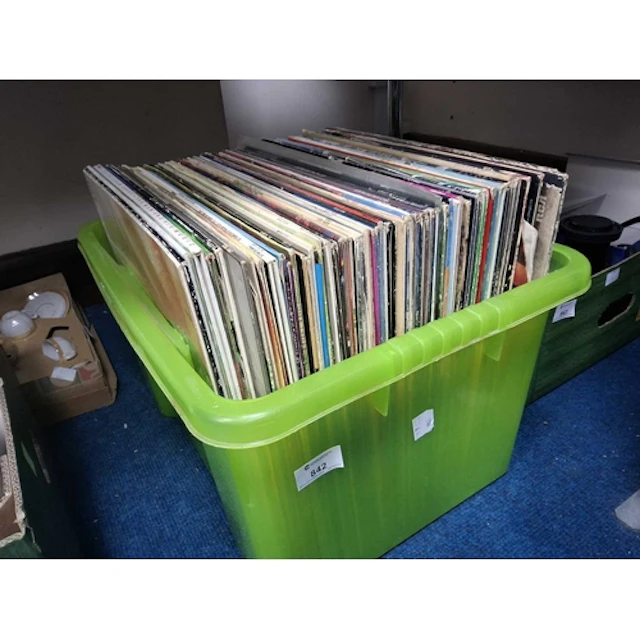 A TRAY CONTAINING OVER SEVENTY LPs including Diamond Dogs, T...