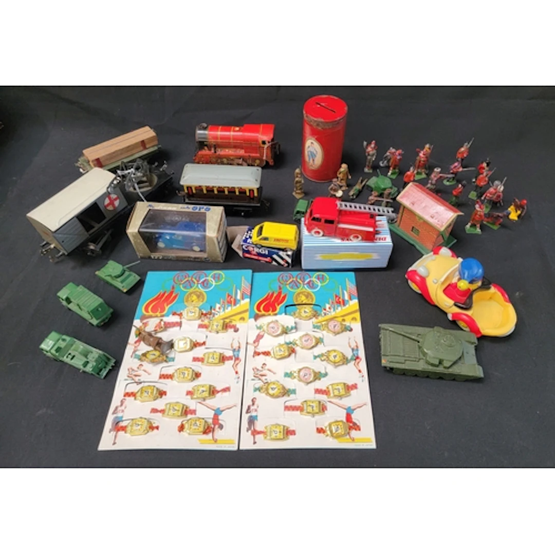 SELECTION OF CHILDRENS TOYS including in box Dinky fire tru...