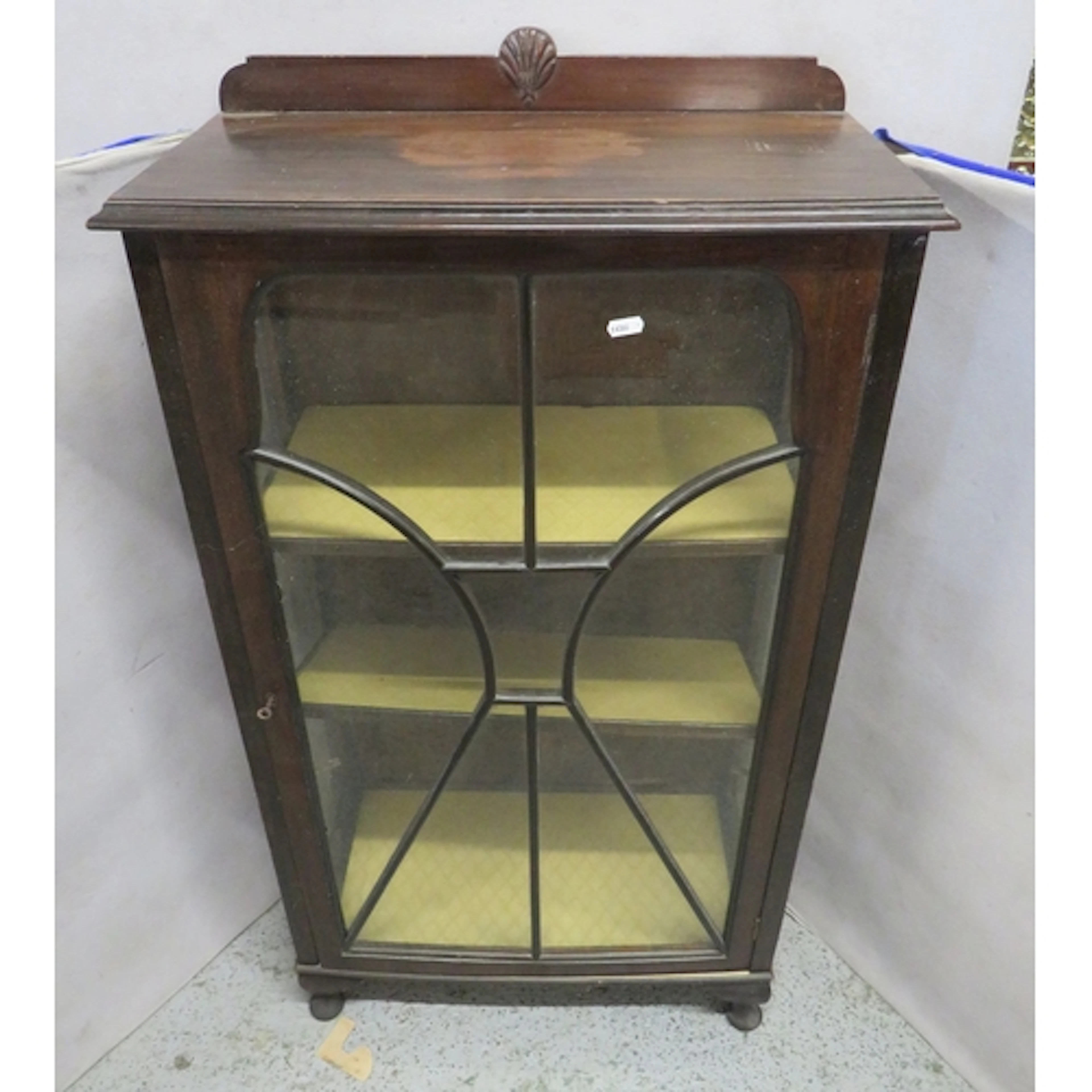 Mahogany Glass Fronted Display Cabinet, 3 internal shelves, ...