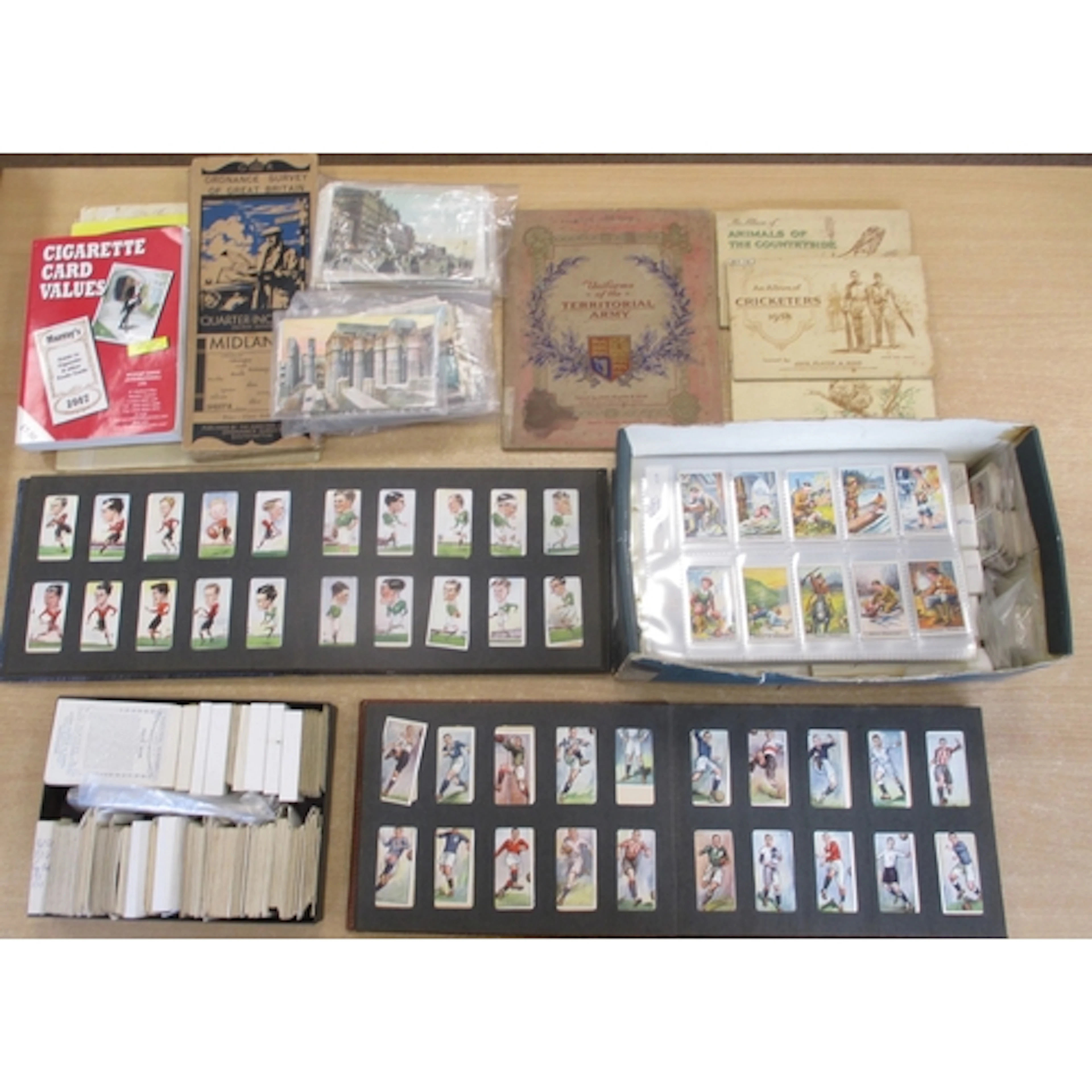 Collection of generally good to very good cigarette cards in...