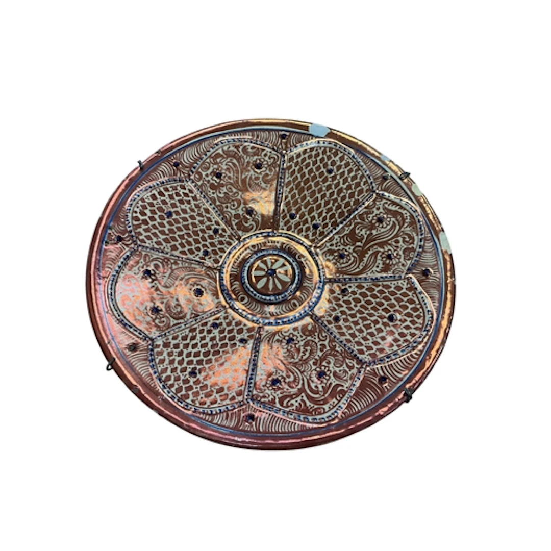 A Hispano-Moresque lustre dish, 19th century, diameter 40cm....