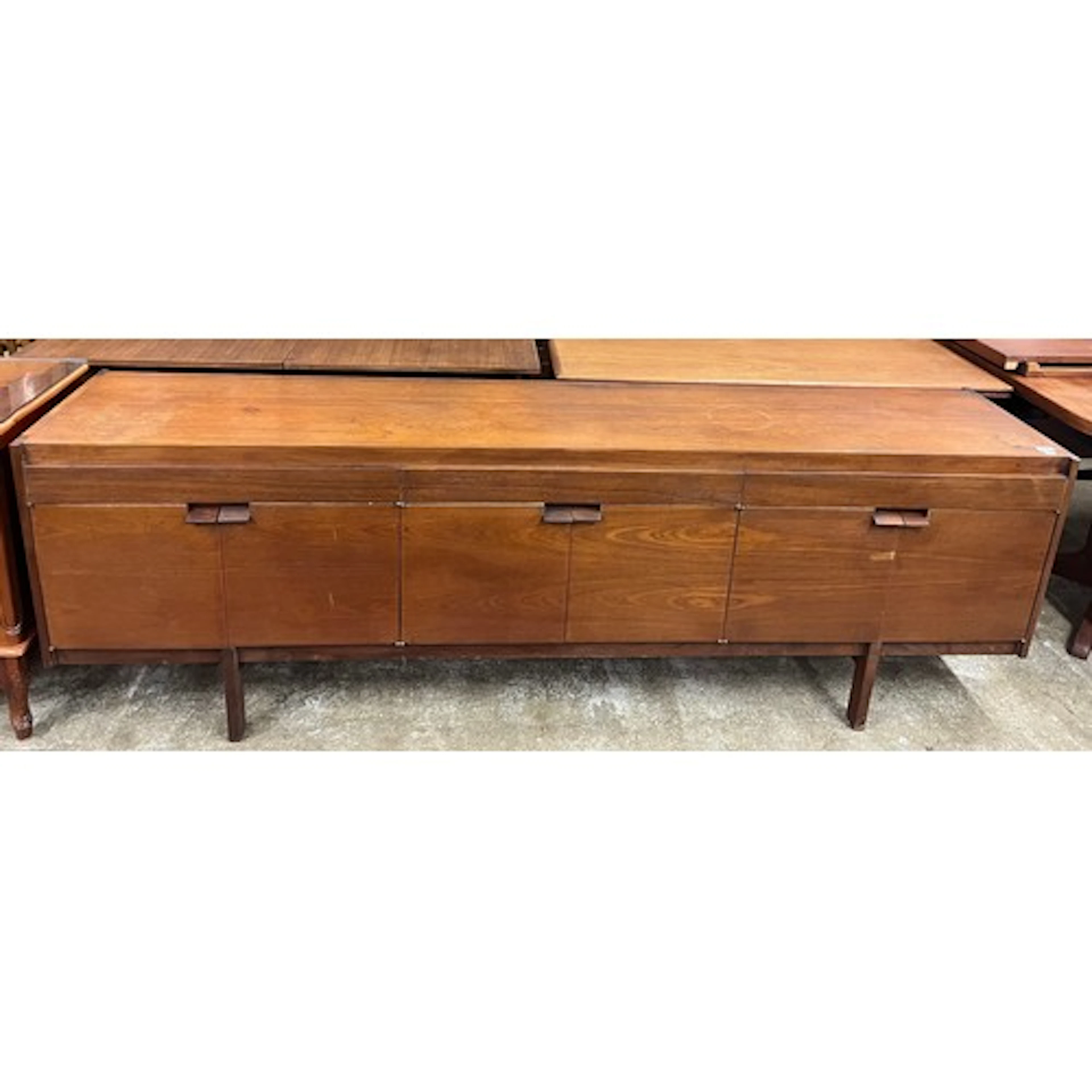 Beithcraft vintage teak sideboard fitted three drawers over ...