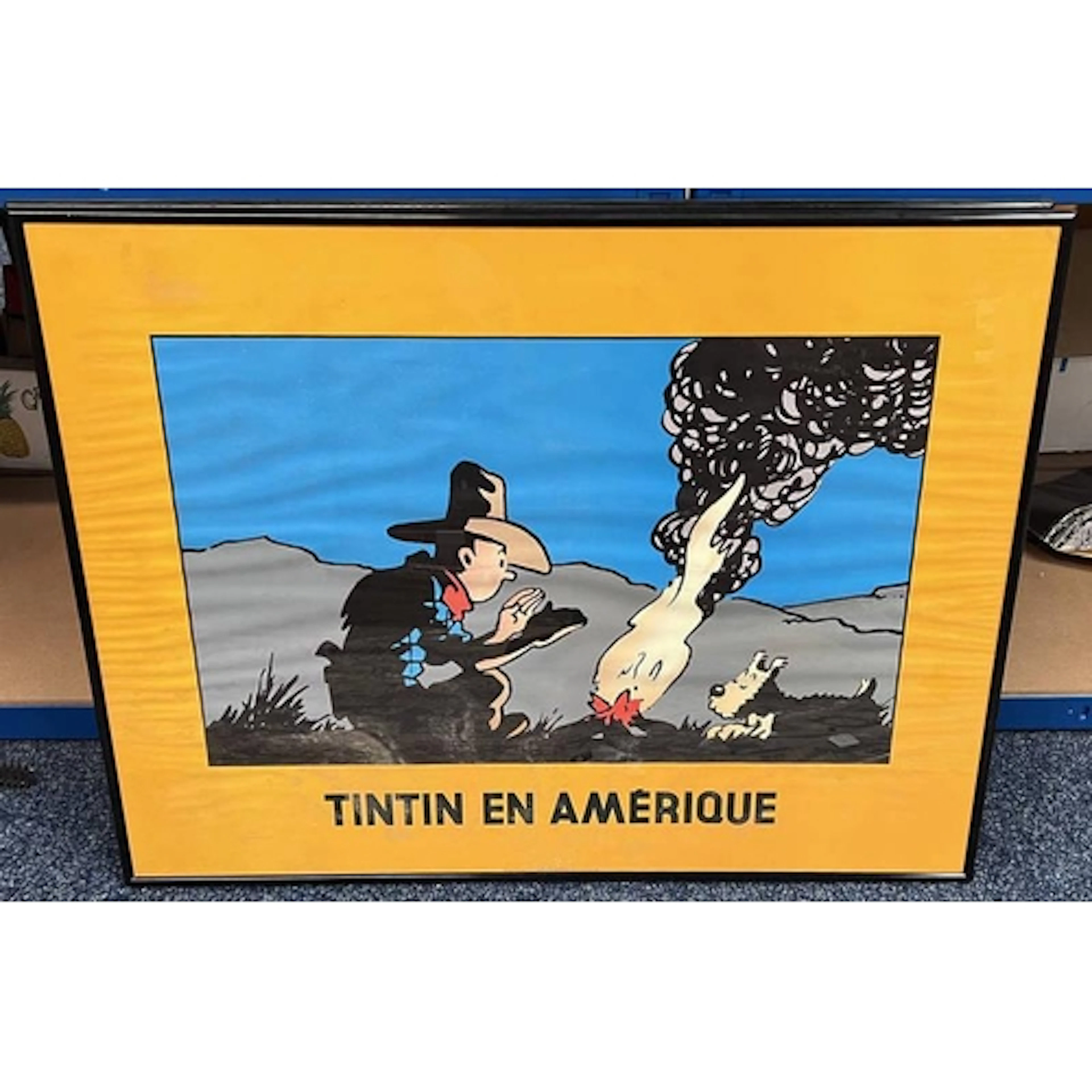TINTIN EN AMERIQUE / IN AMERICA FRAMED POSTER 60 X 80 CM