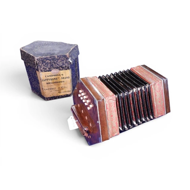 Concertina - Vintage 20 button Anglo Concertina with box fro...