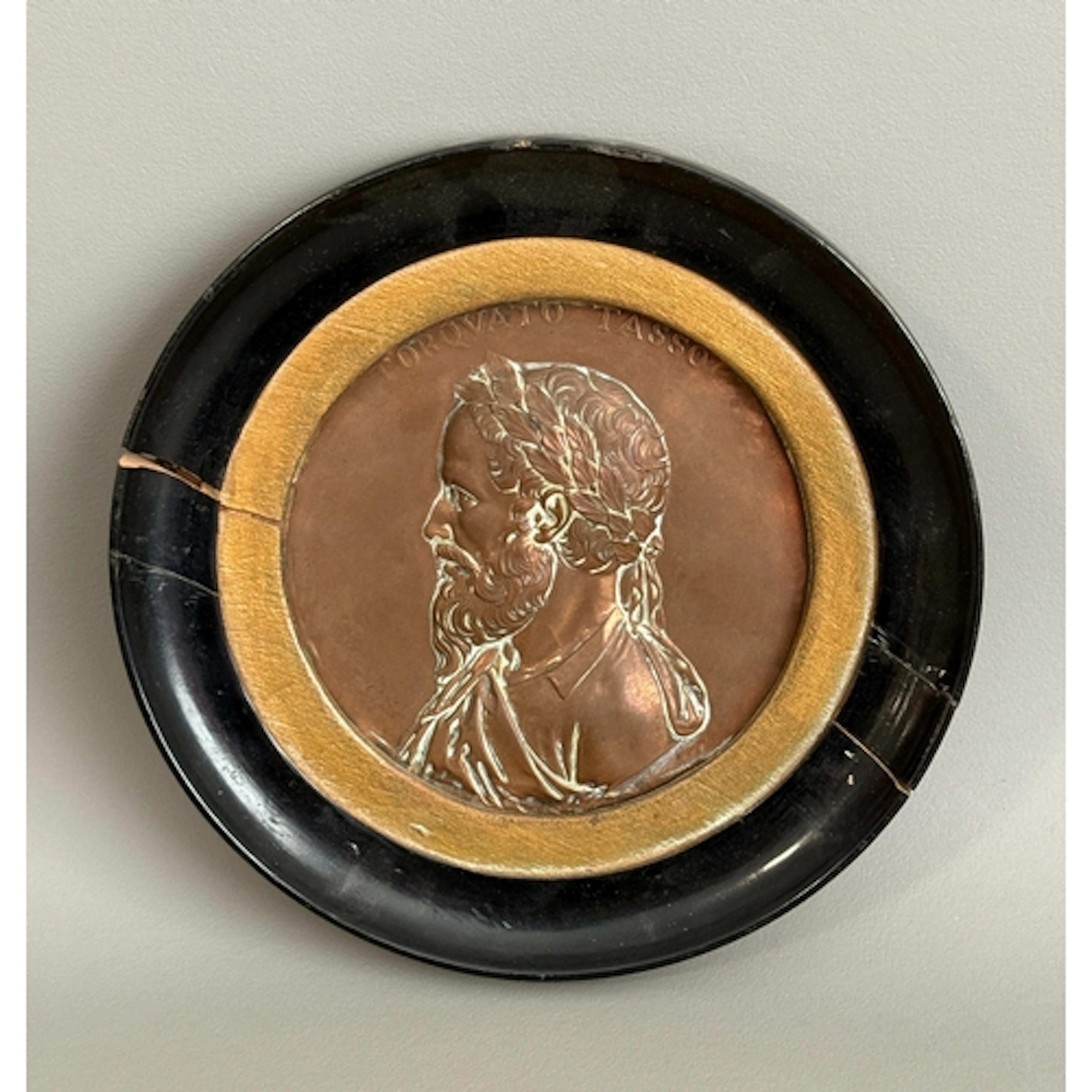 A 19th century grand tour style Italian copper plaque of the...