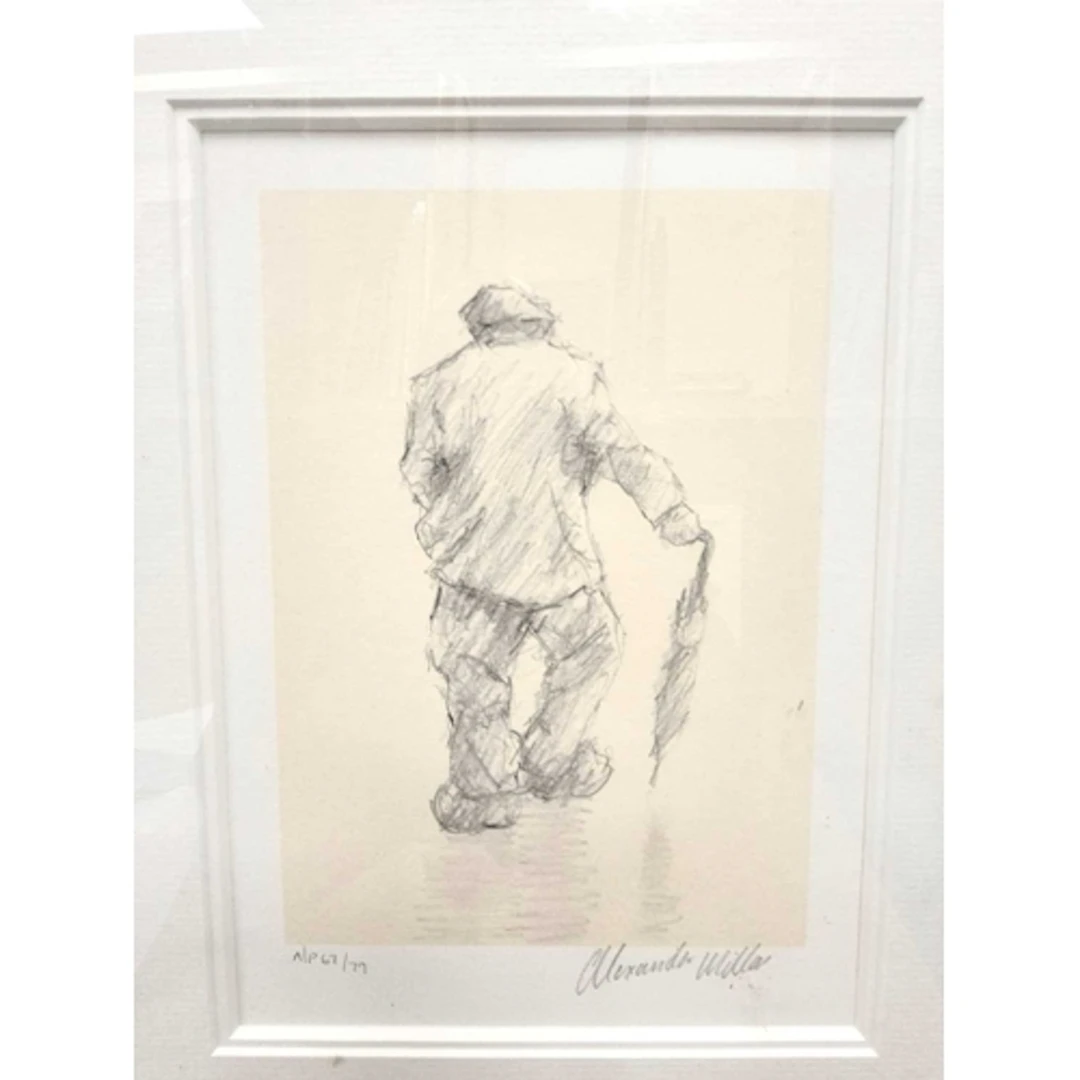 ALEXANDER MILLAR (SCOTLAND 1960) 'LOOKS LIKE RAIN', a signed...