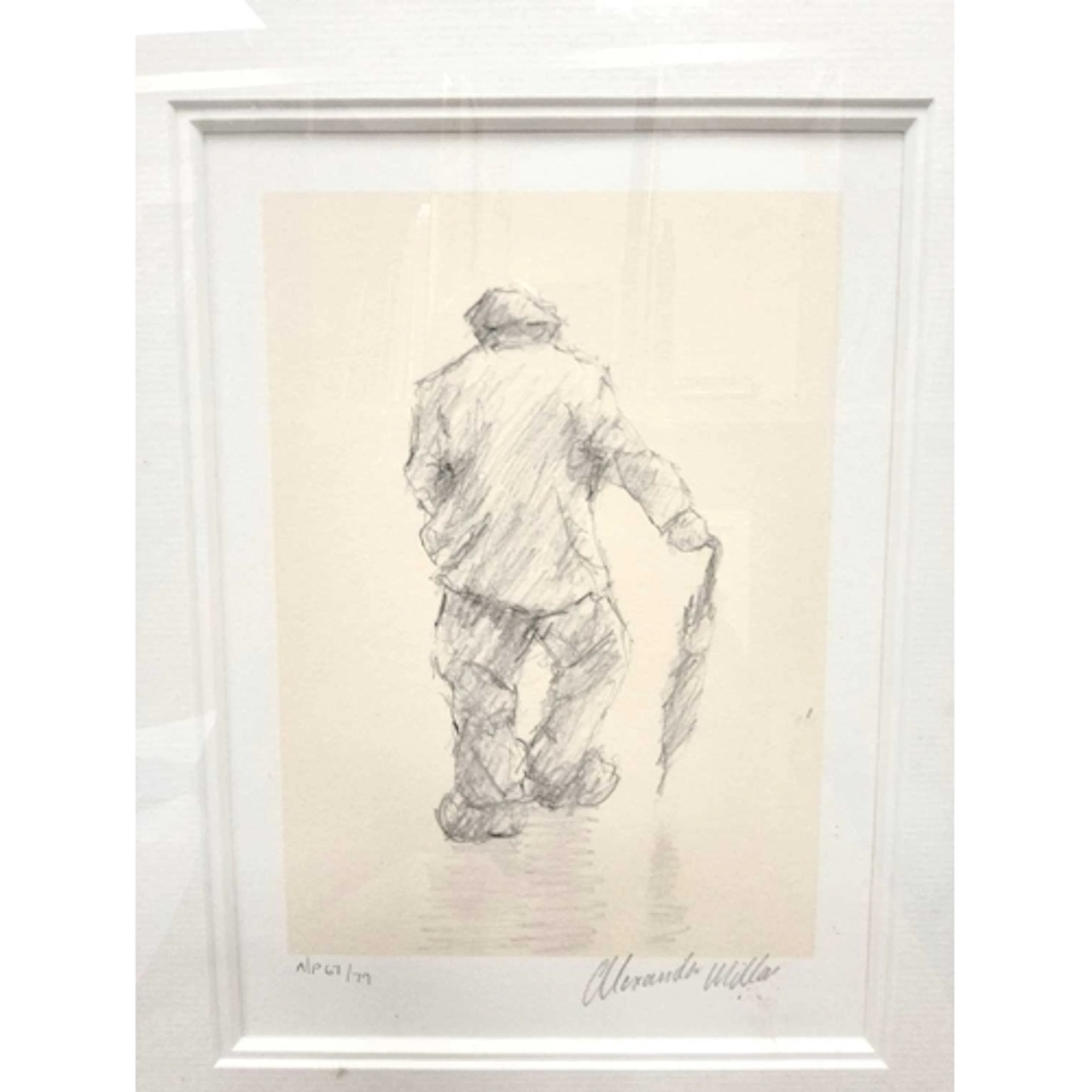 ALEXANDER MILLAR (SCOTLAND 1960) 'LOOKS LIKE RAIN', a signed...