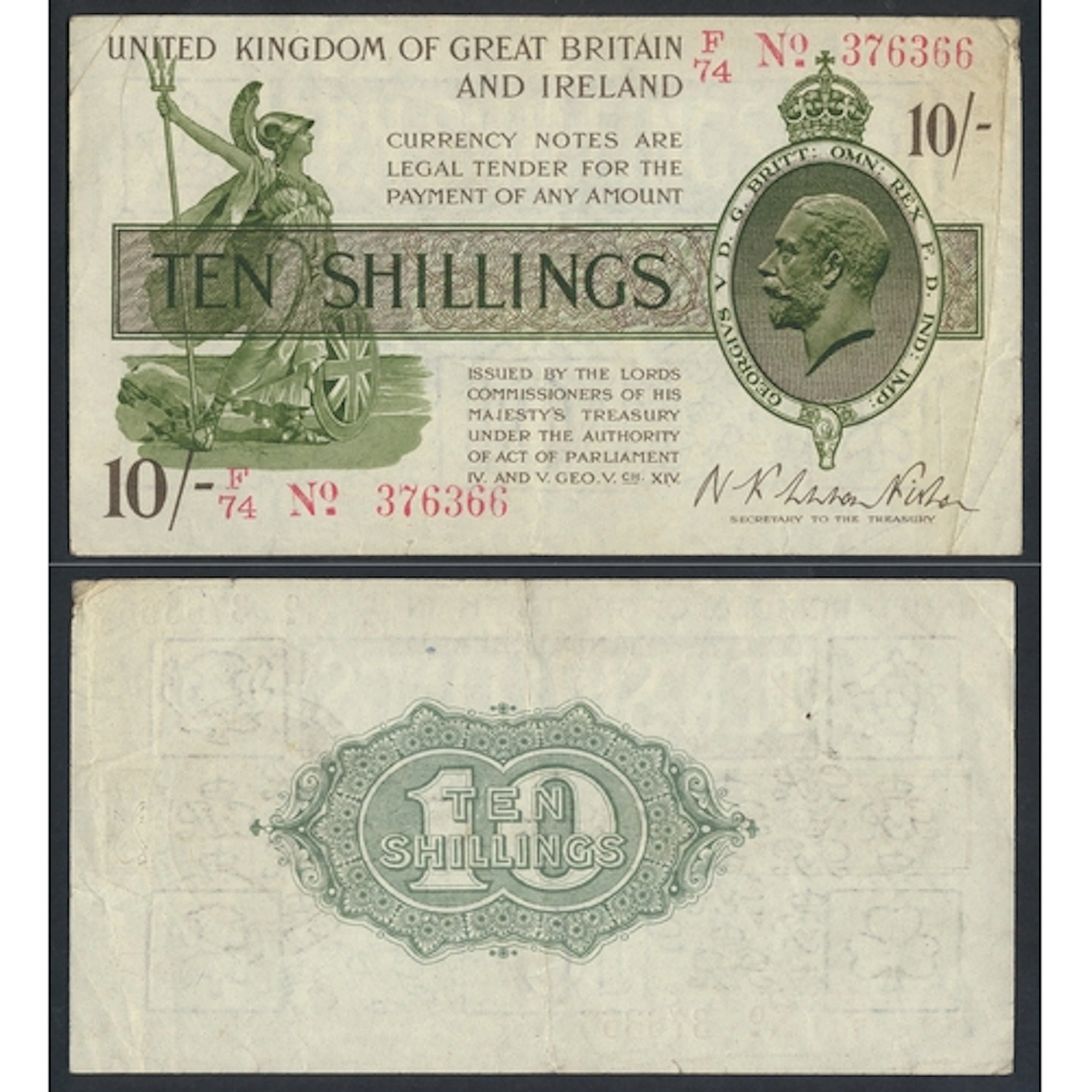 Pair of Banknotes very fine to extremely dine including a N....