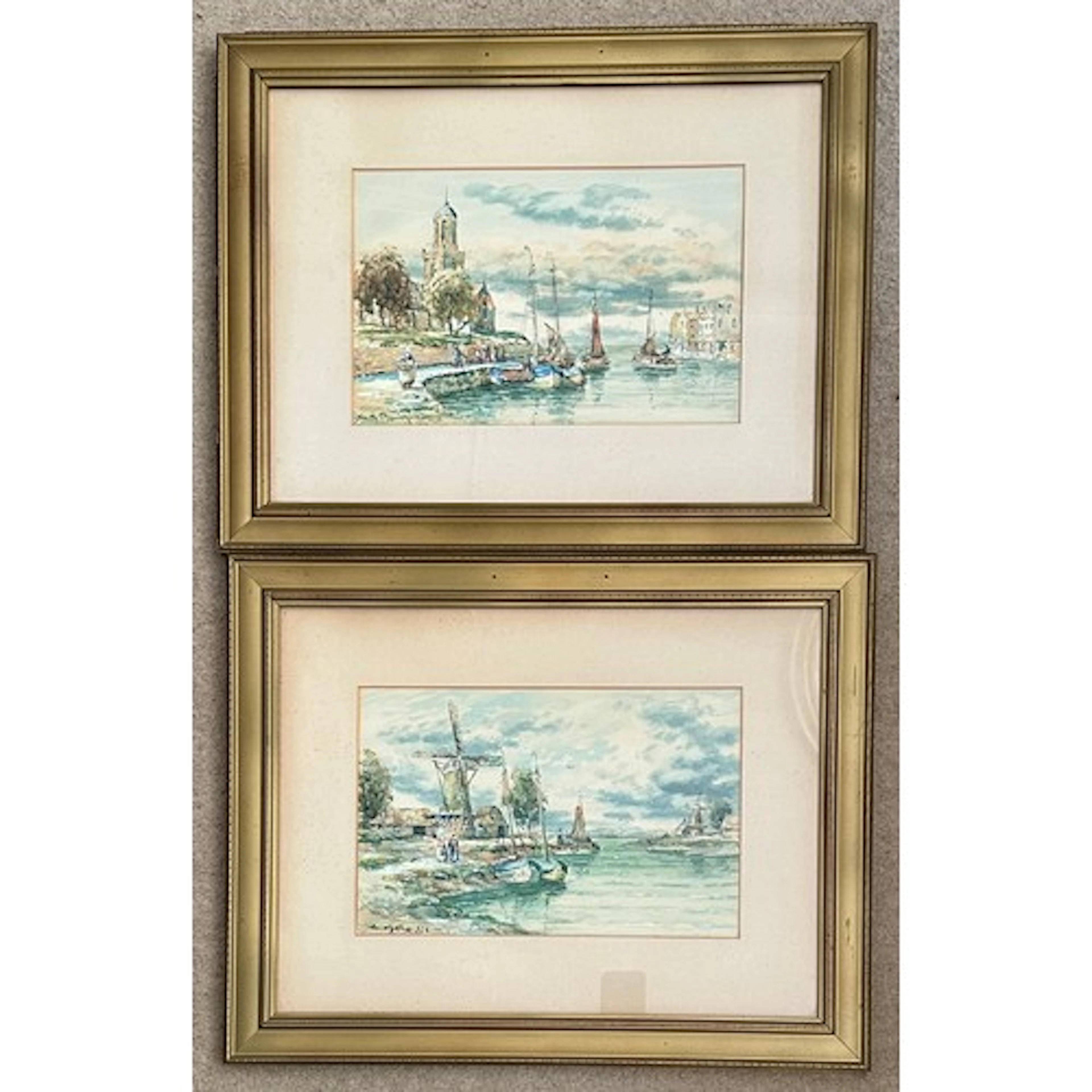John Hamilton Glass SSA (1820-1885). A pair of watercolours,...