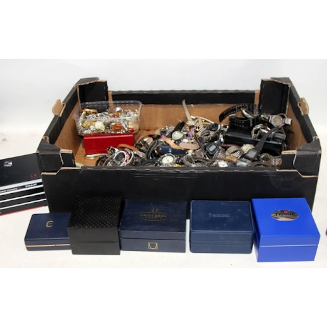 A very large collection of ladies and gents fashion watches,...