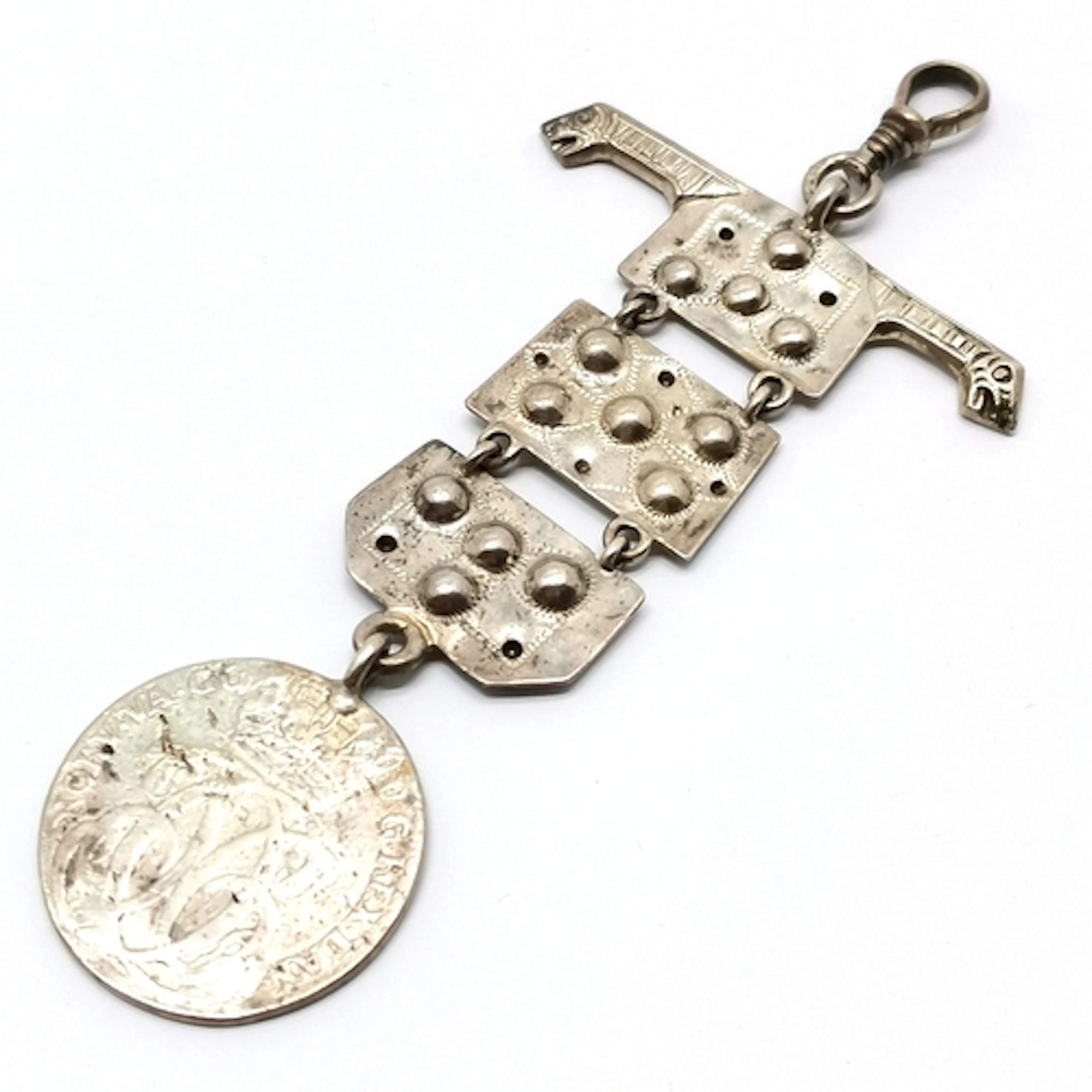 Norwegian 830 silver decorative fob / watch chain decoration...