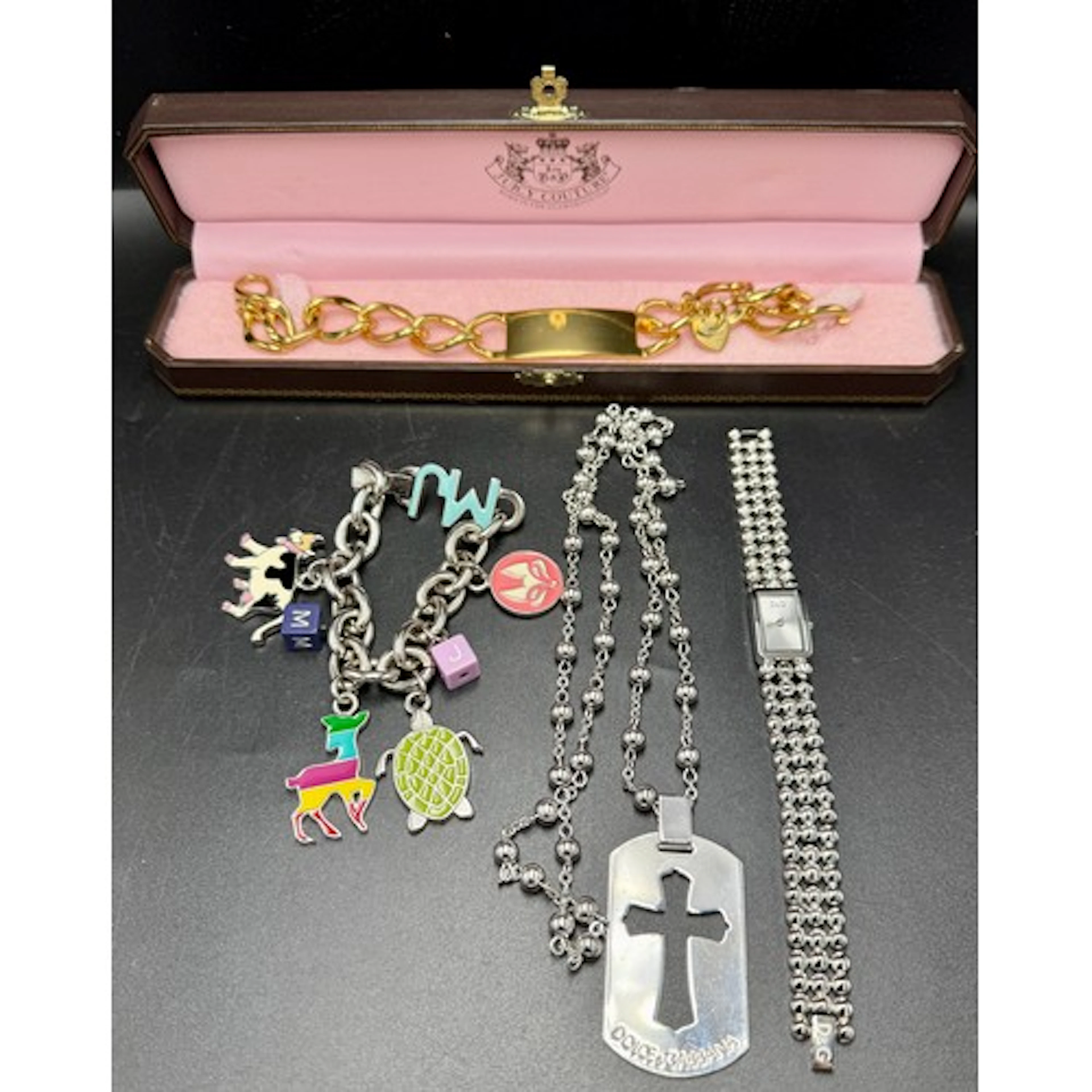 Vintage designer jewellery to include Dolce & Gabbana neckla...