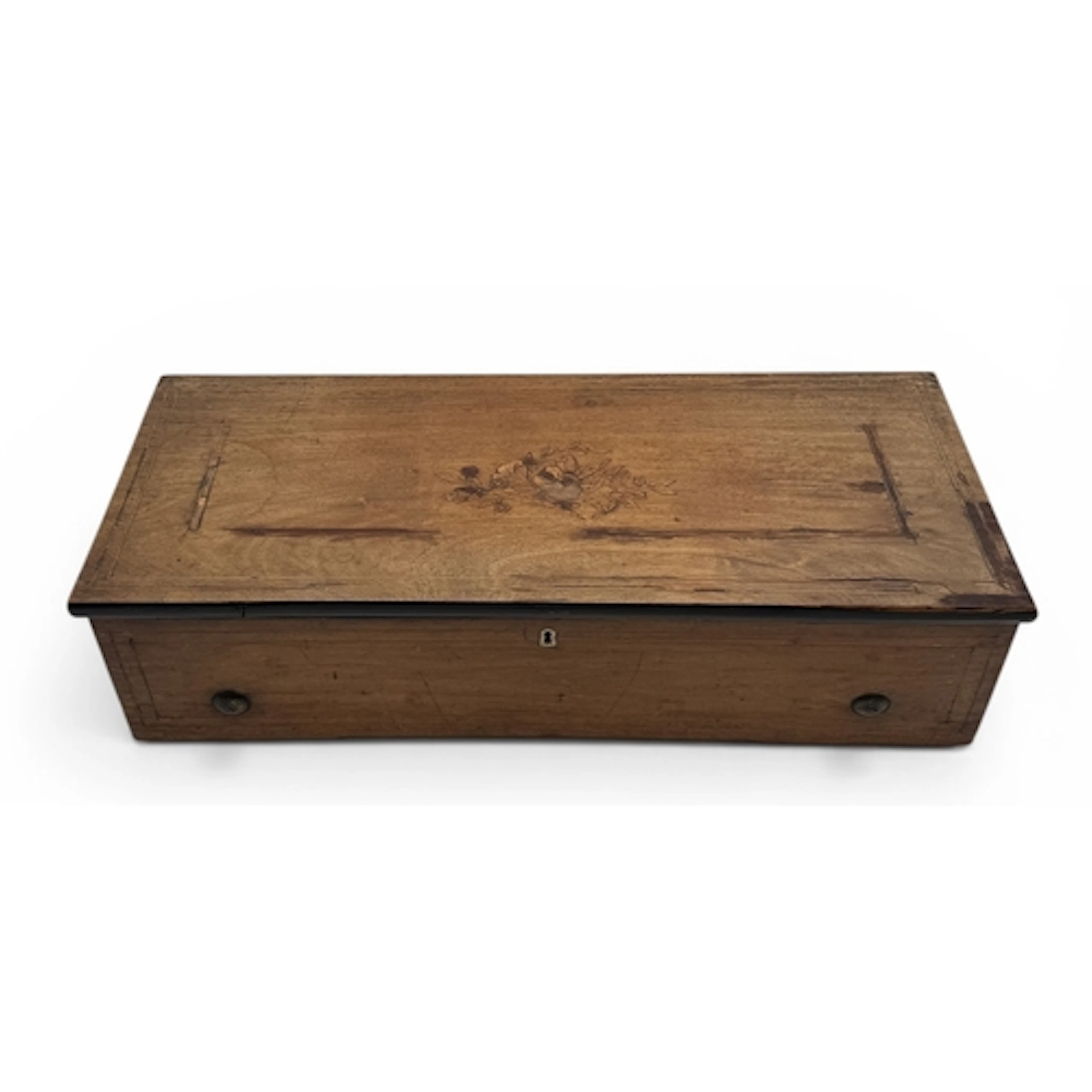 A 19TH CENTURY FRENCH EIGHT AIRS MUSIC BOX 56cm x 22cm x 14c...