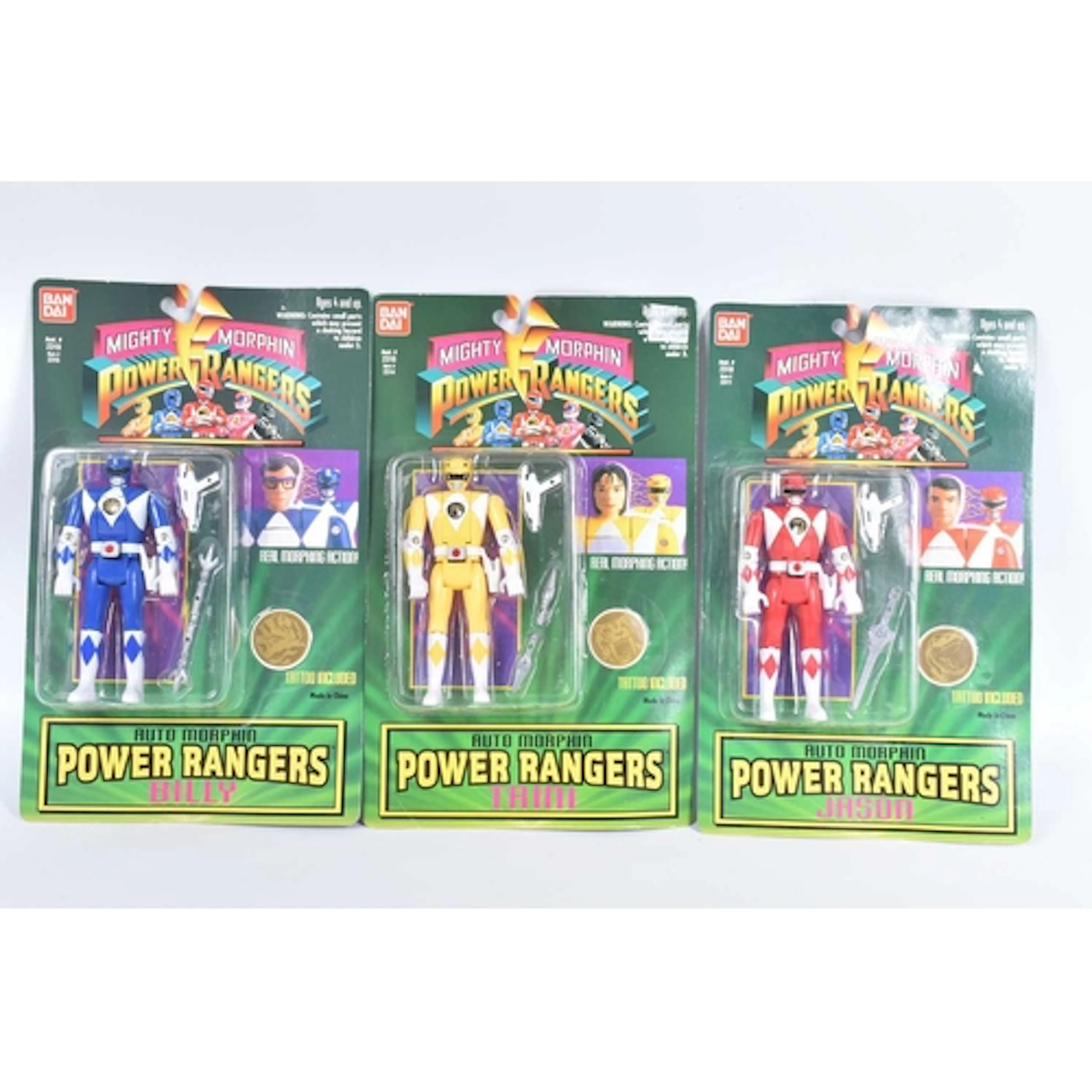 THREE BOXED BANDAI MIGHTY MORPIN POWER RANGERS AUTO MORPHIN ...