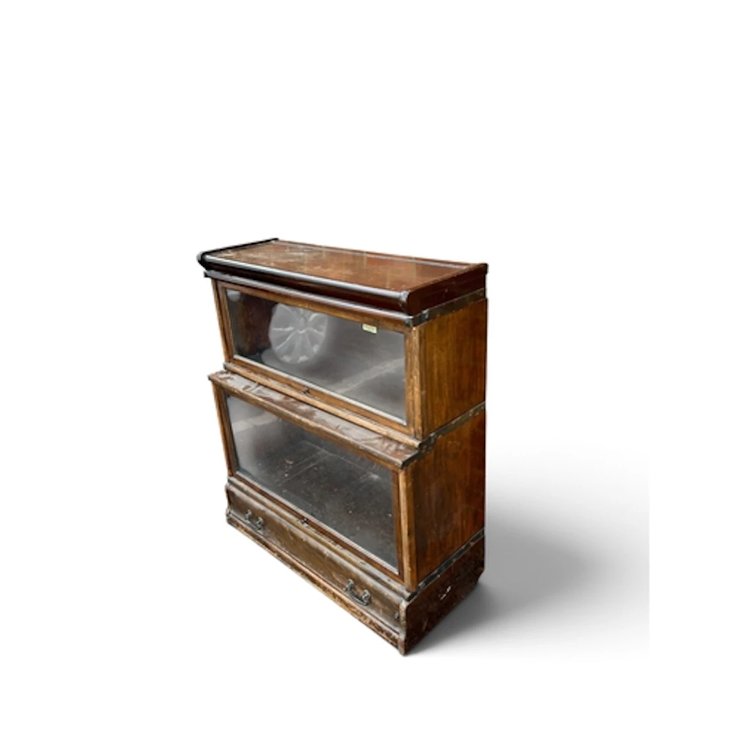 A GLOBE WERNICKE TWO TIER BOOKCASE 86.5cm x 100cm x 35.5cm ...