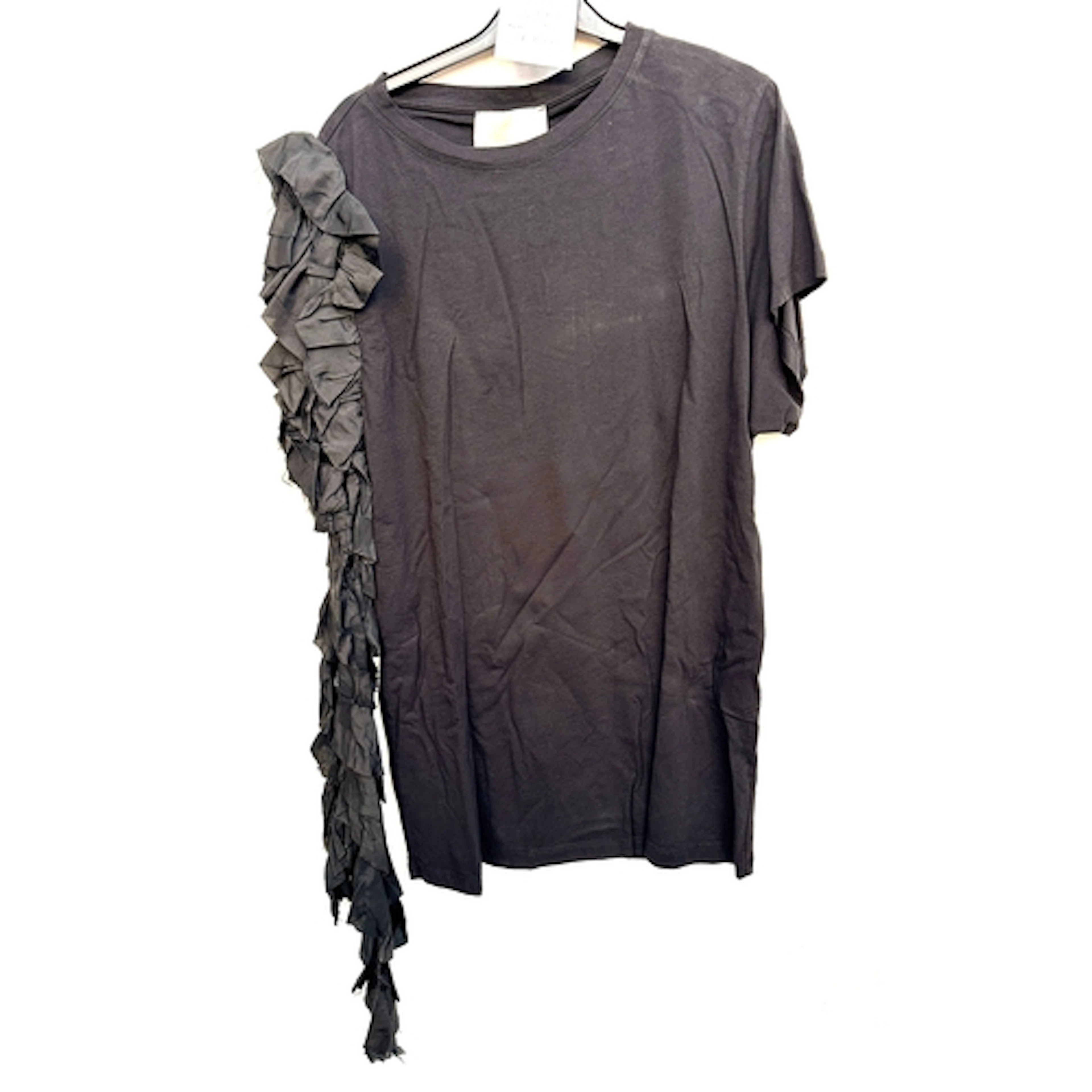 Andrew Majtenyi, NWT, a TILL.DA black left frilled t shirt, ...