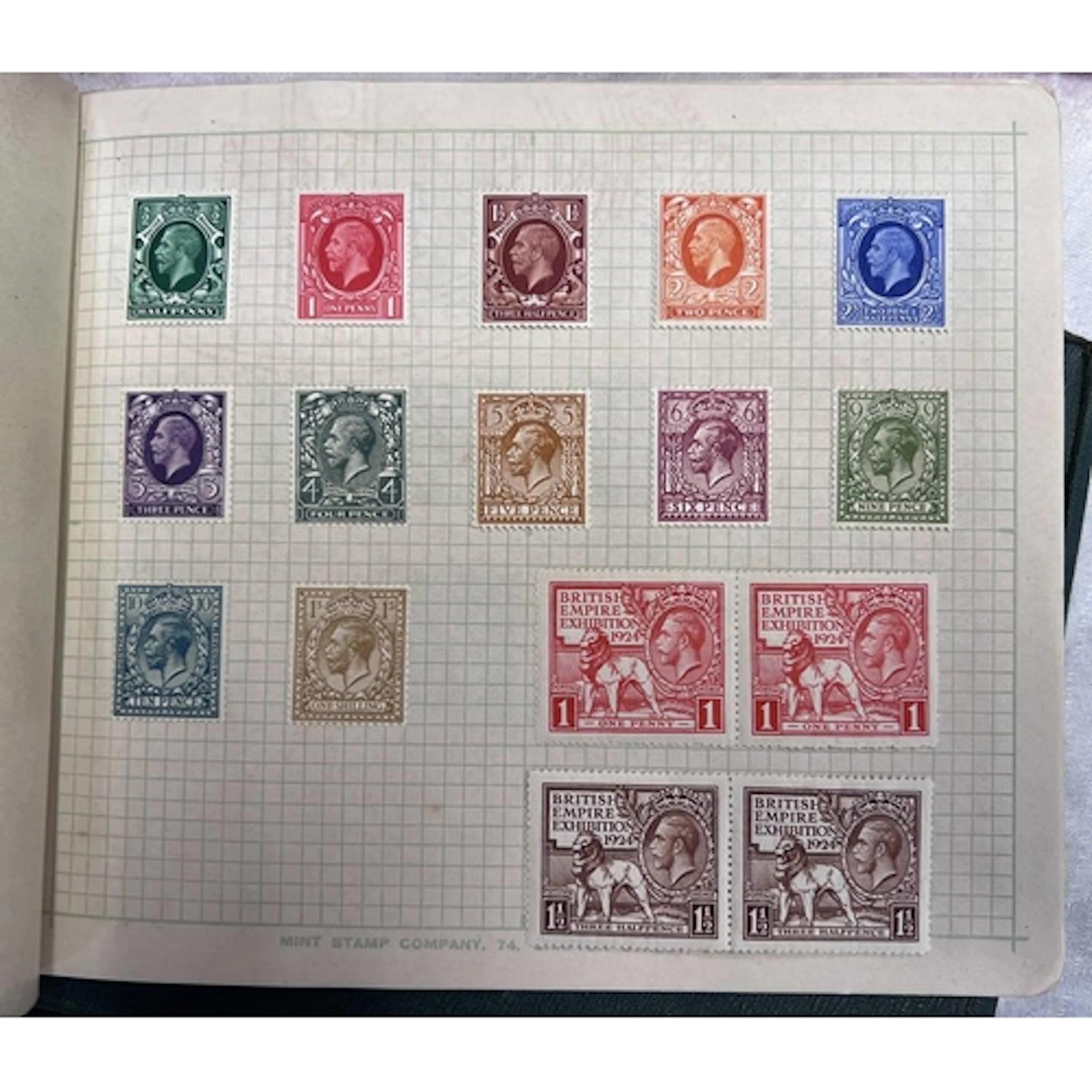 ALBUM OF GB STAMPS TO INCLUDE 1924 BRITISH EMPIRE EXHIBITION...
