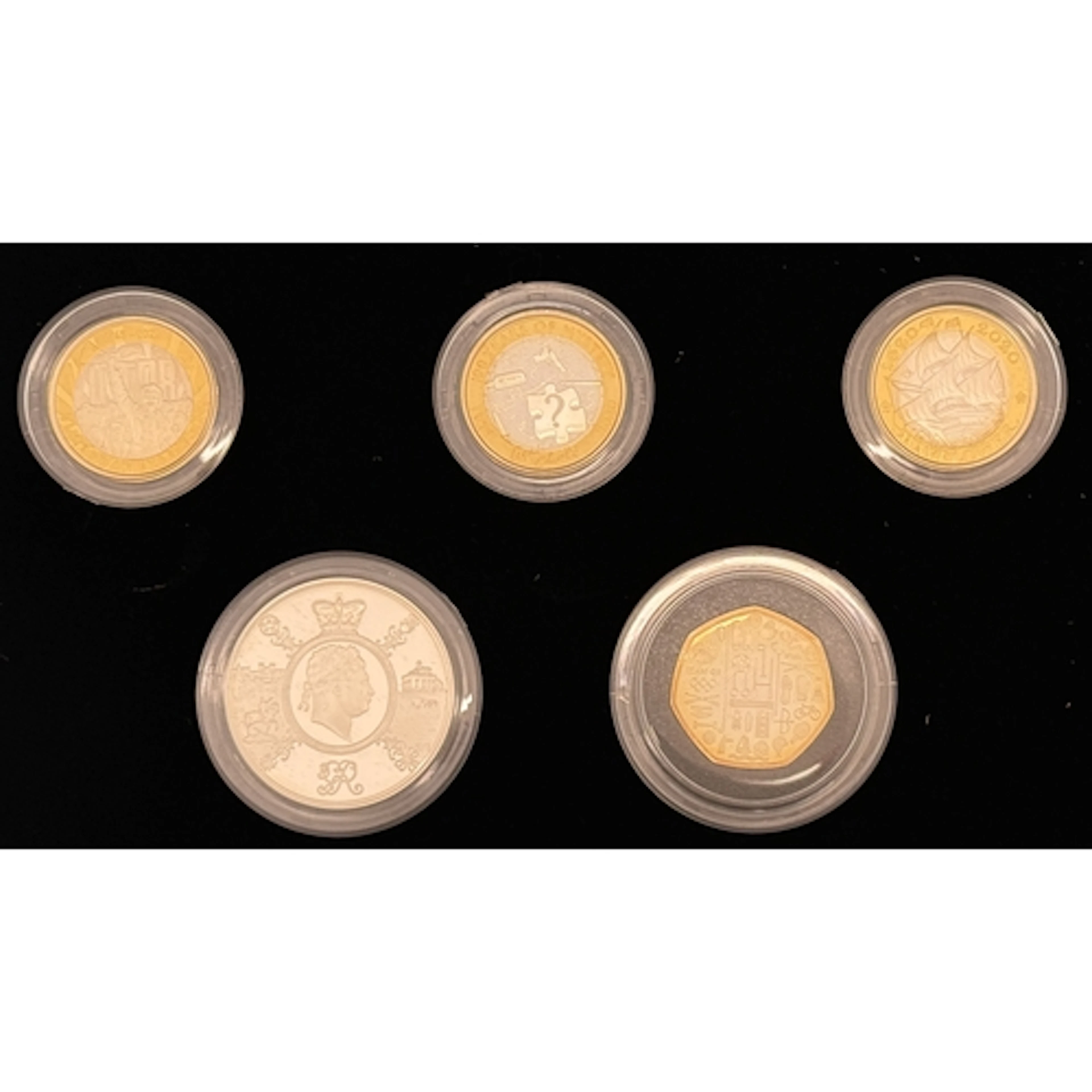 2020 UK Queen Elizabeth II Royal Mint commemorative five-coi...