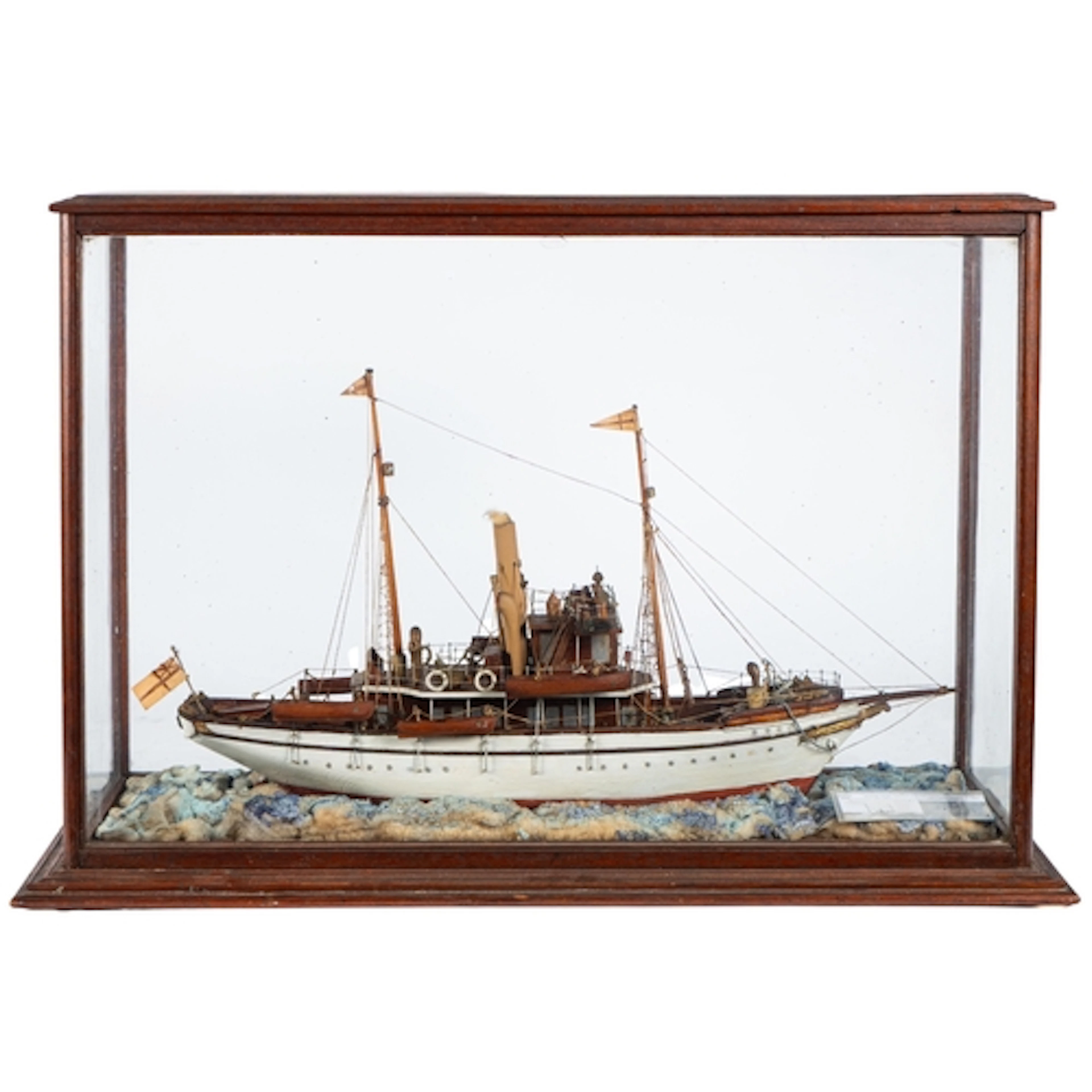 A late 19th/early 20th century cased model of the steam yach...