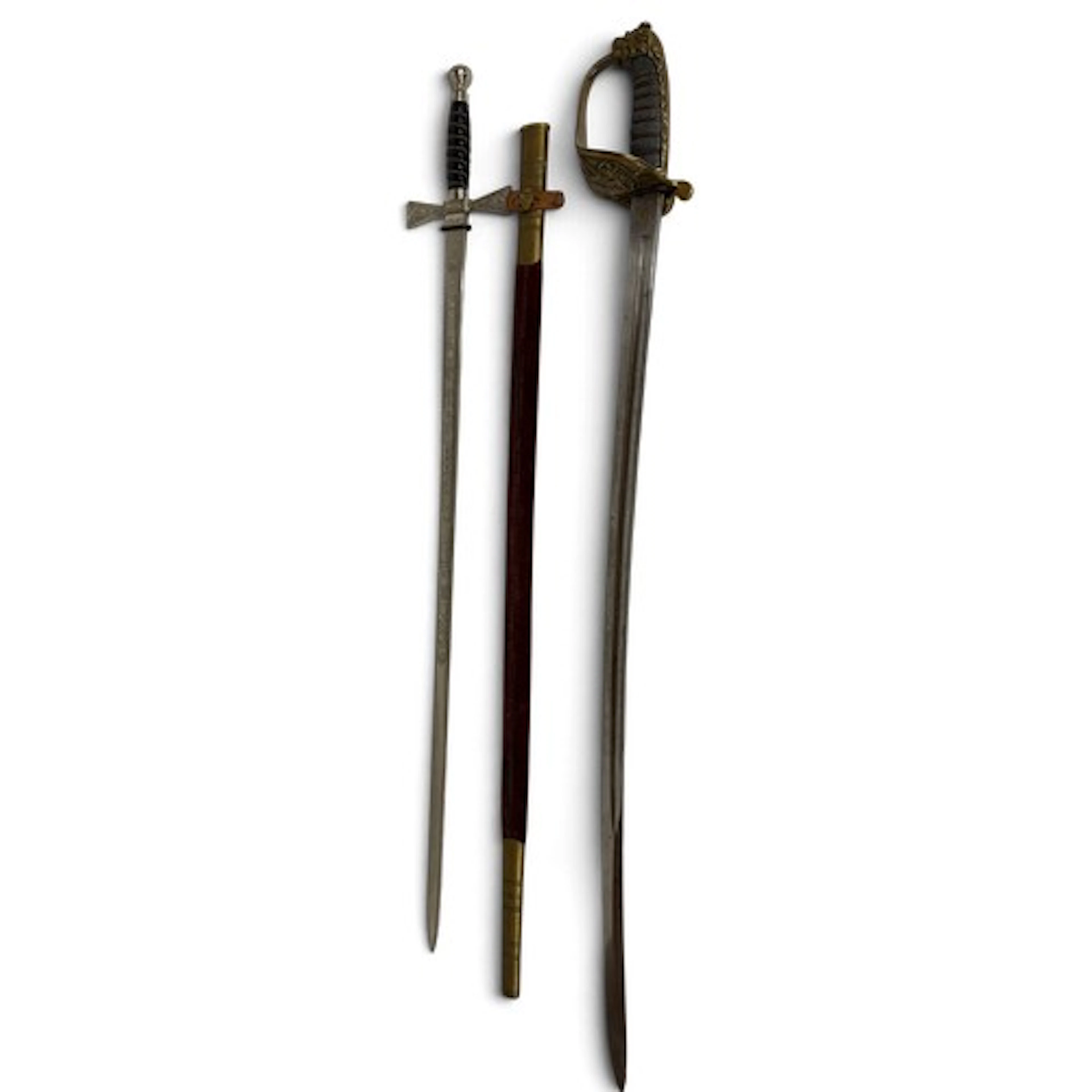 A Victorian British Royal Navy officer's sword with wire and...