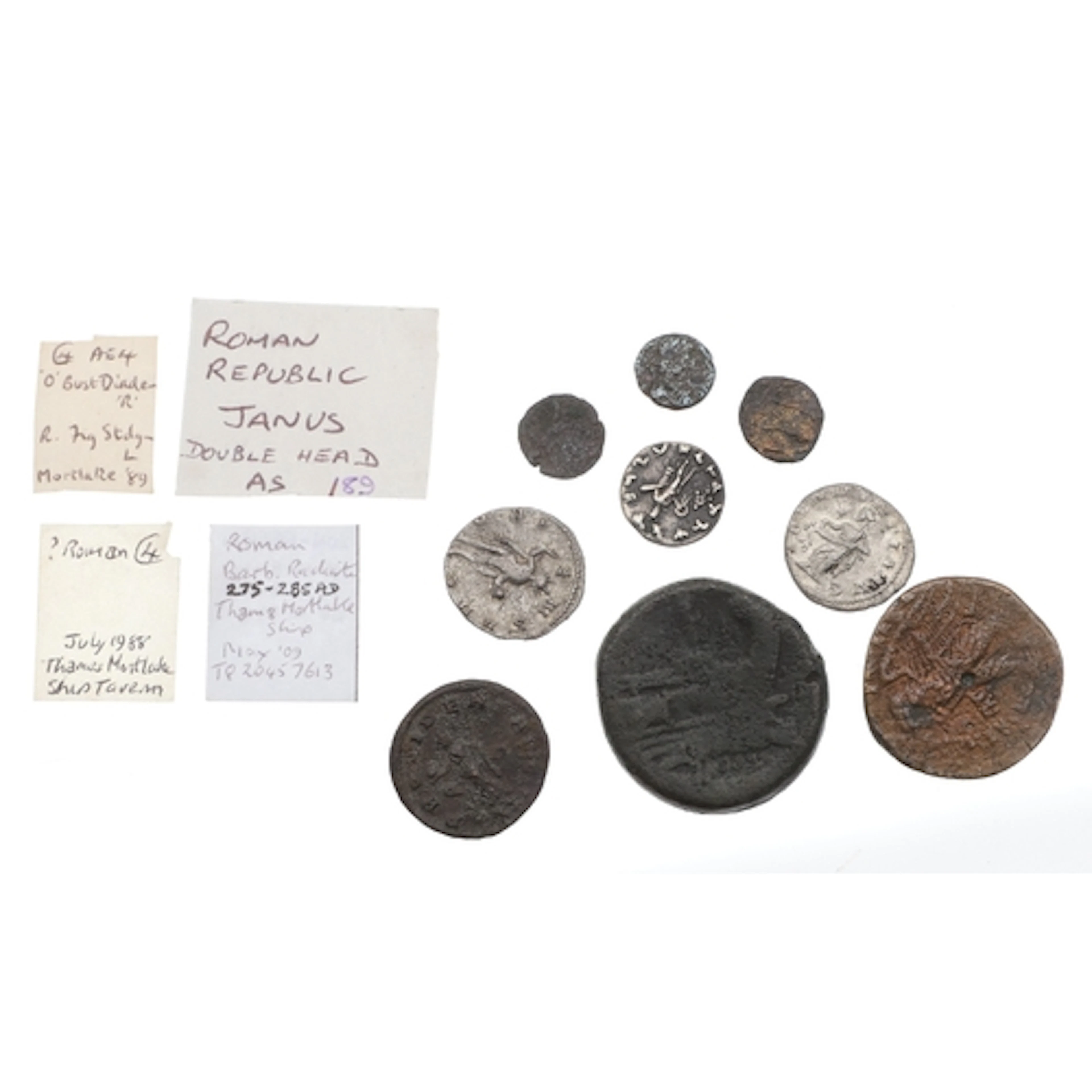 A SMALL COLLECTION OF ANCIENT COINS TO INCLUDE ROMAN REPUBLI...