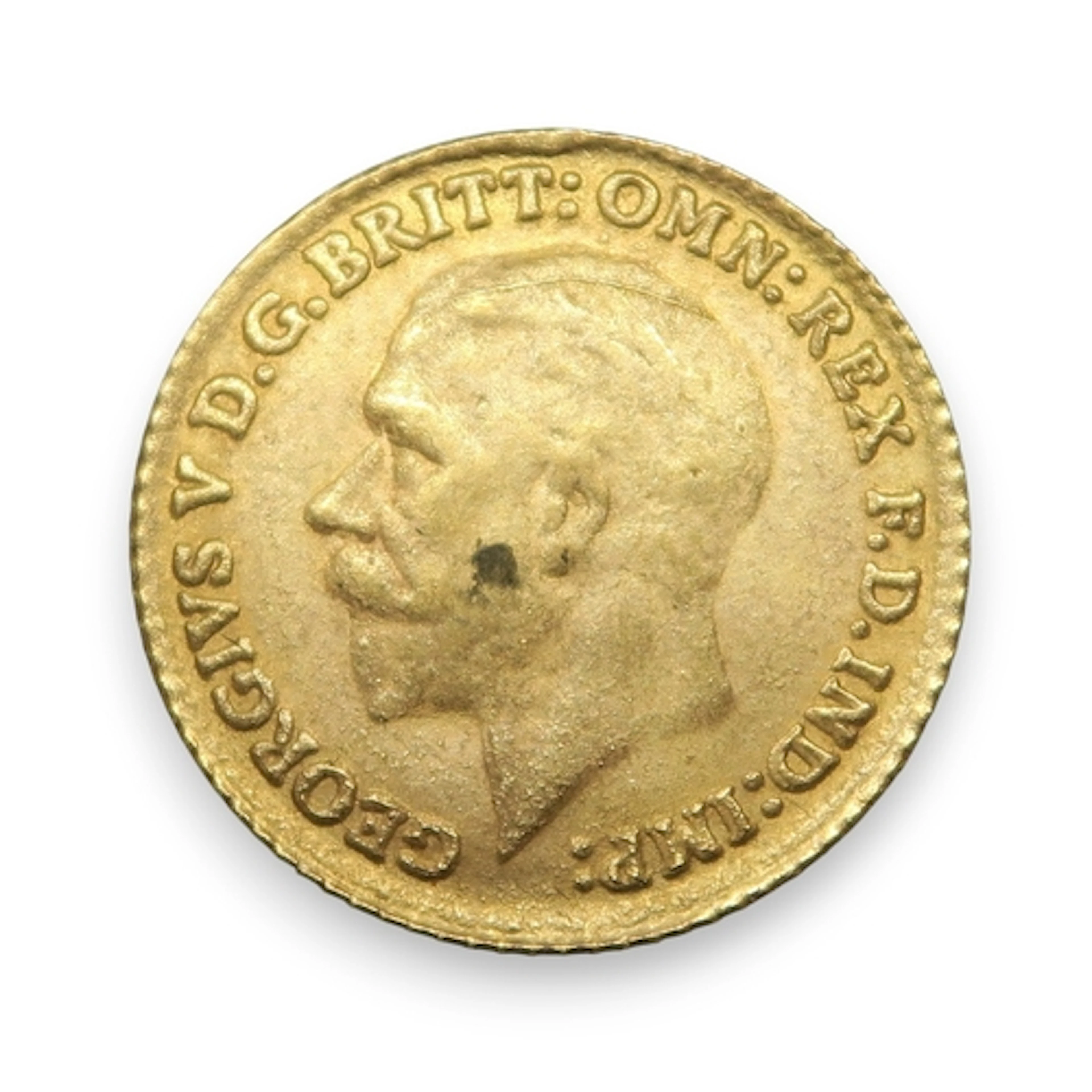 George V (1910-1936) Yellow Metal Token Obverse Uncrowned po...