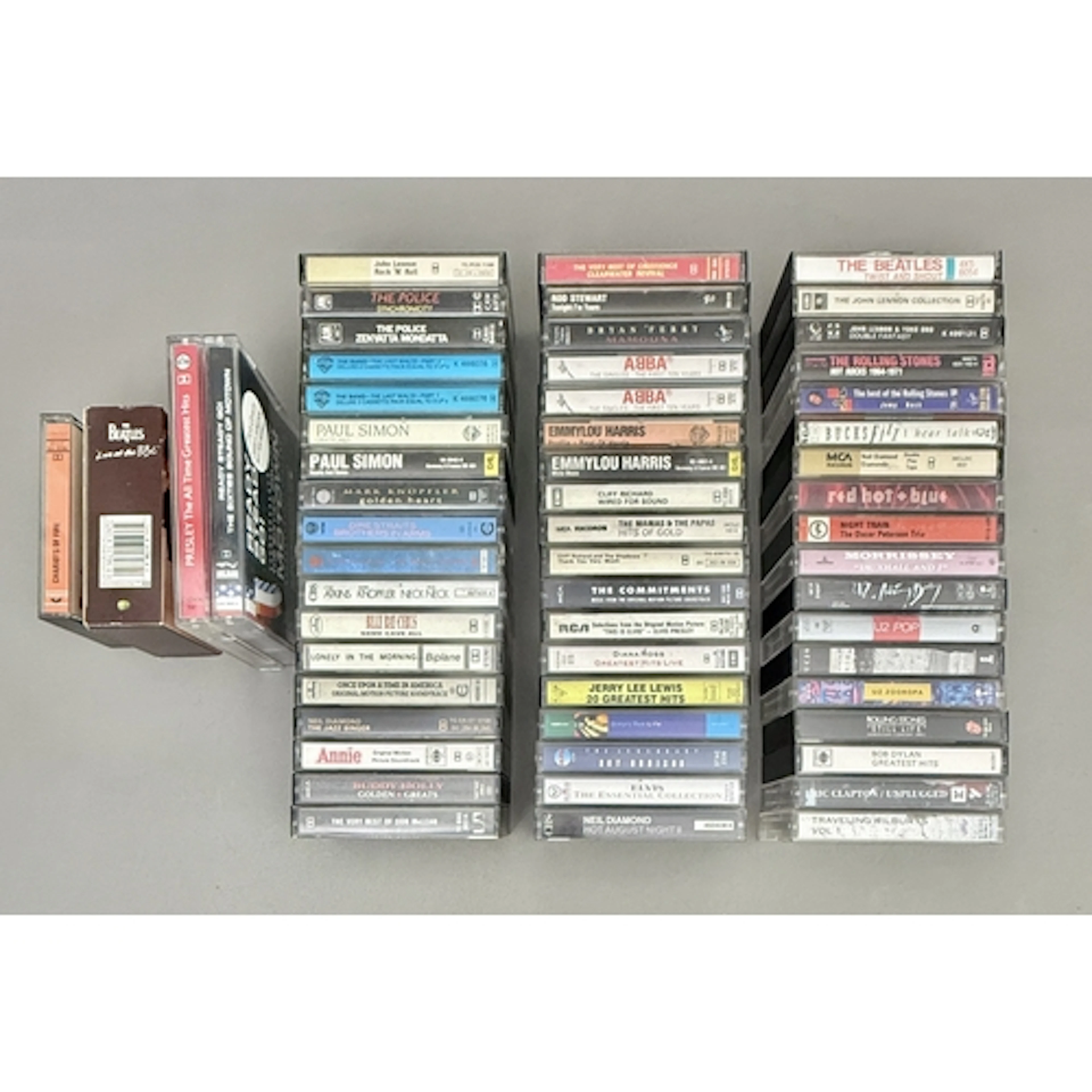 A large collection of Rock, Pop and Country tapes / music ca...