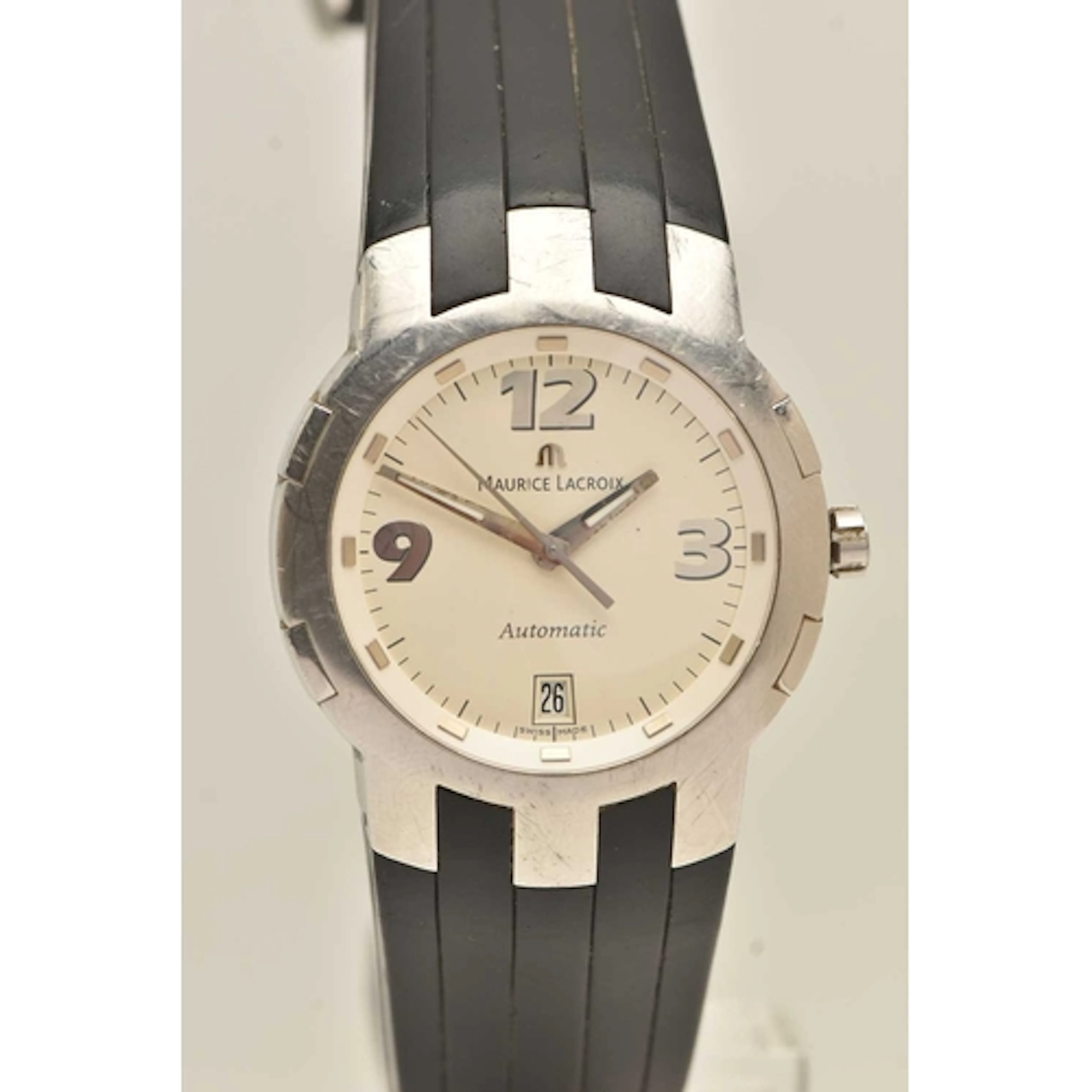 A 'MAURICE LACROIX' MILESTONE WRISTWATCH, automatic movement...