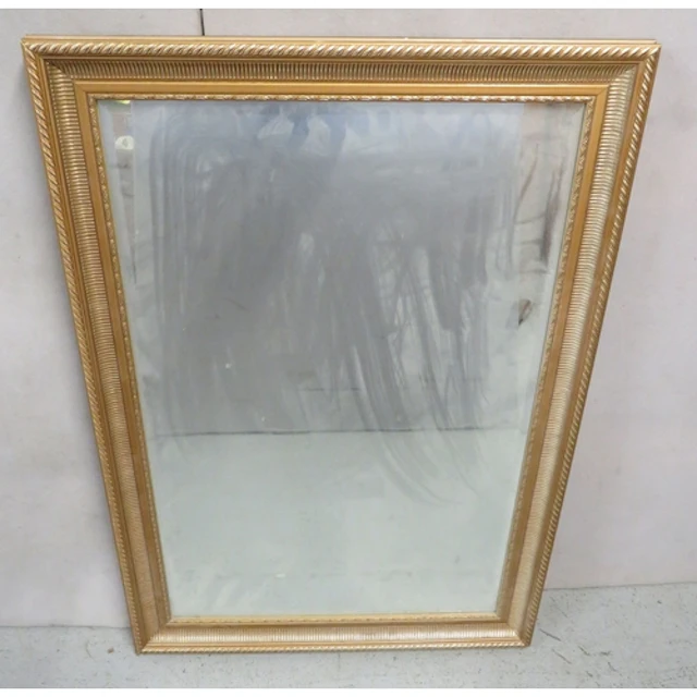 Bevel Edged Gilt Framed Wall Mirror approx. 87cm H x 62cm W ...