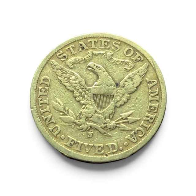 Numismatics - An American gold five dollar (Half Eagle) coin...