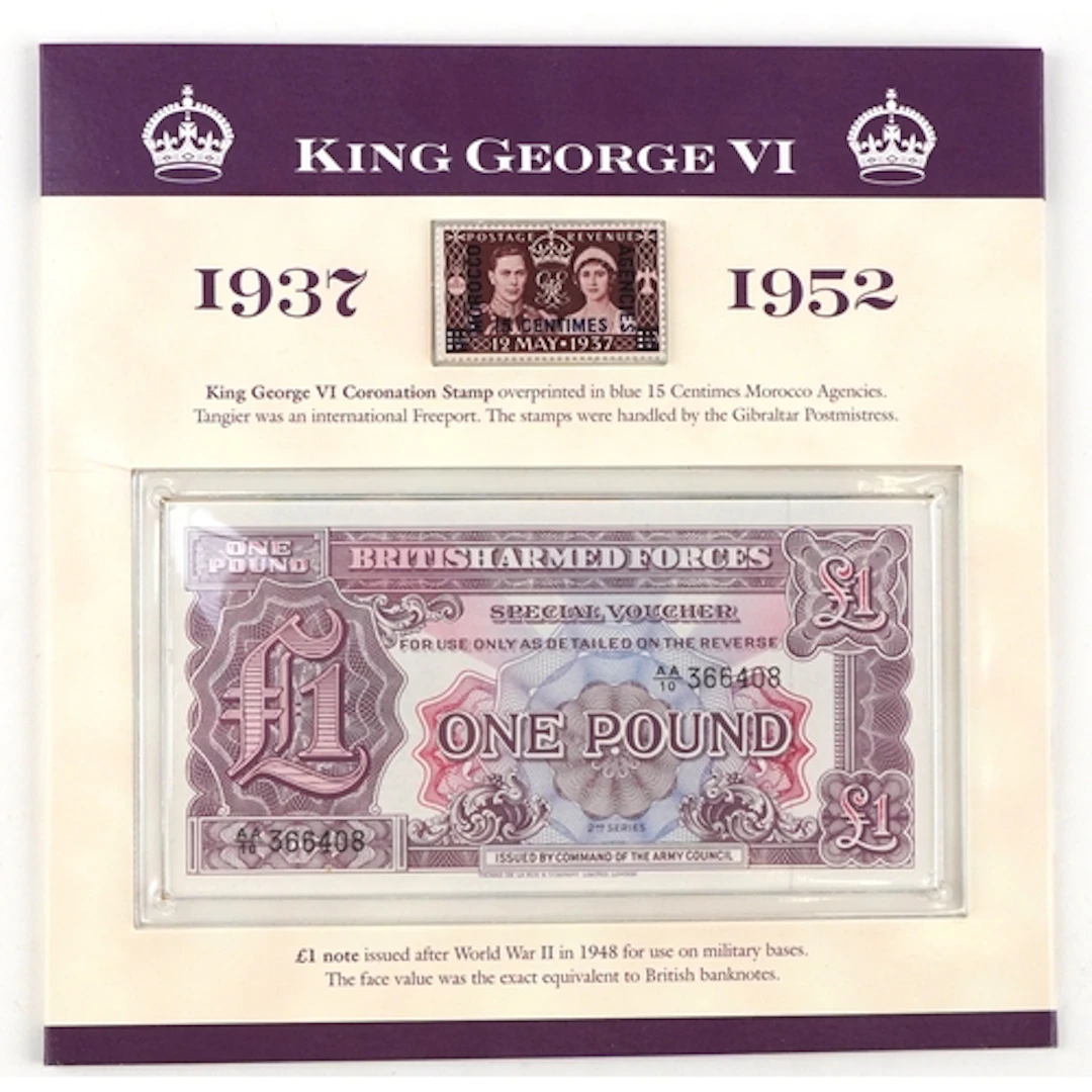 George VI 1937-1952 Coronation stamp overprinted Moroccan Ag...