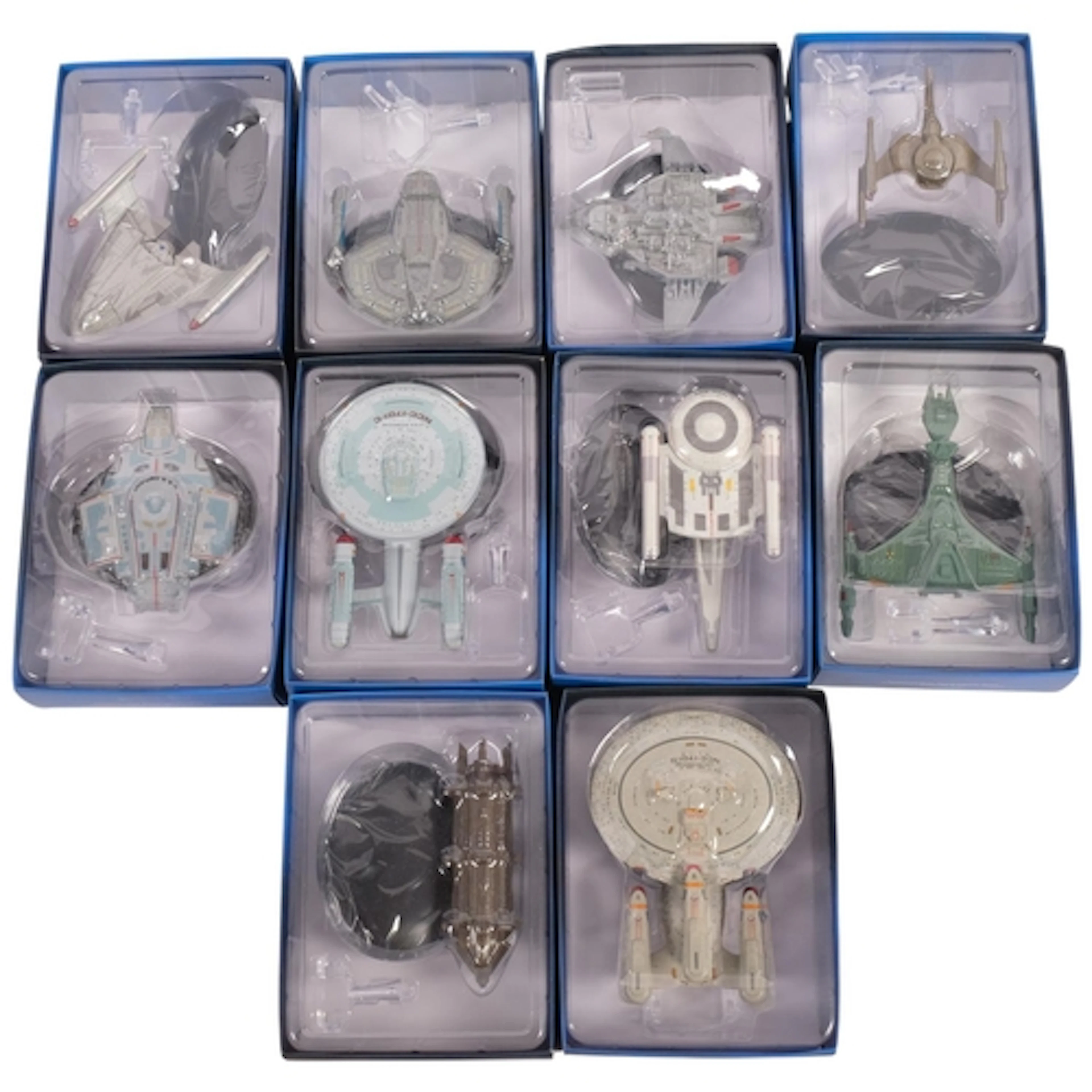 STAR TREK - 10 various boxed collectors Starships, examples ...