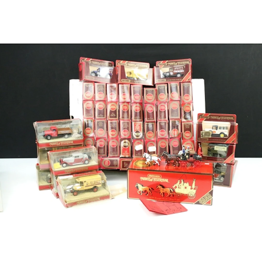55 Boxed Matchbox Models Of Yesteryear diecast models in red...