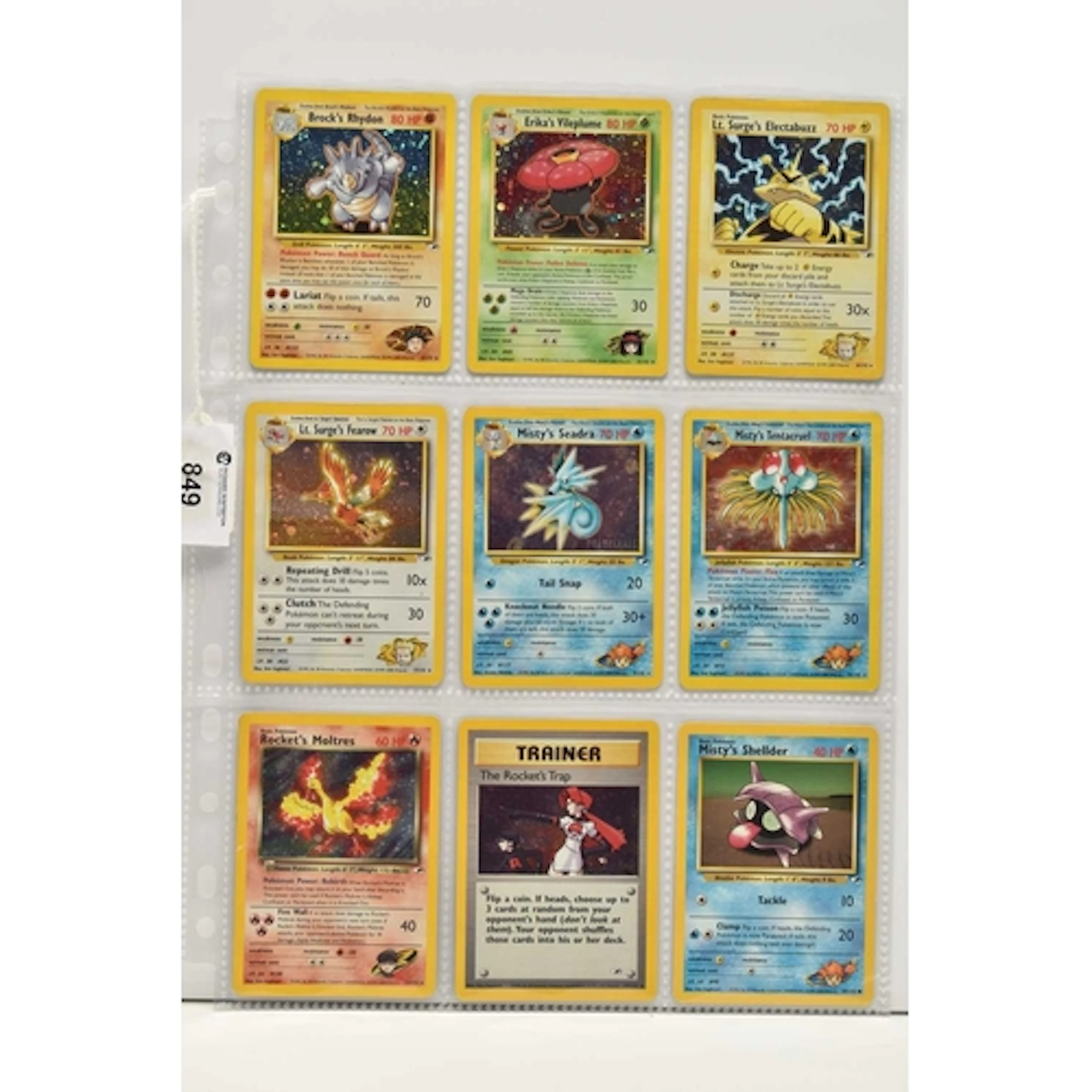 A COLLECTION OF POKEMON GYM HEROES CARDS, includes seven hol...