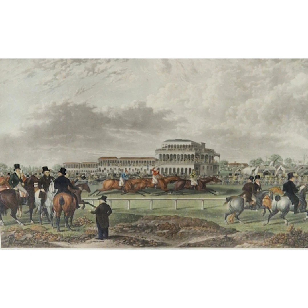 AFTER CHARLES TOWNE. Newton Races, 1831, coloured engraving ...