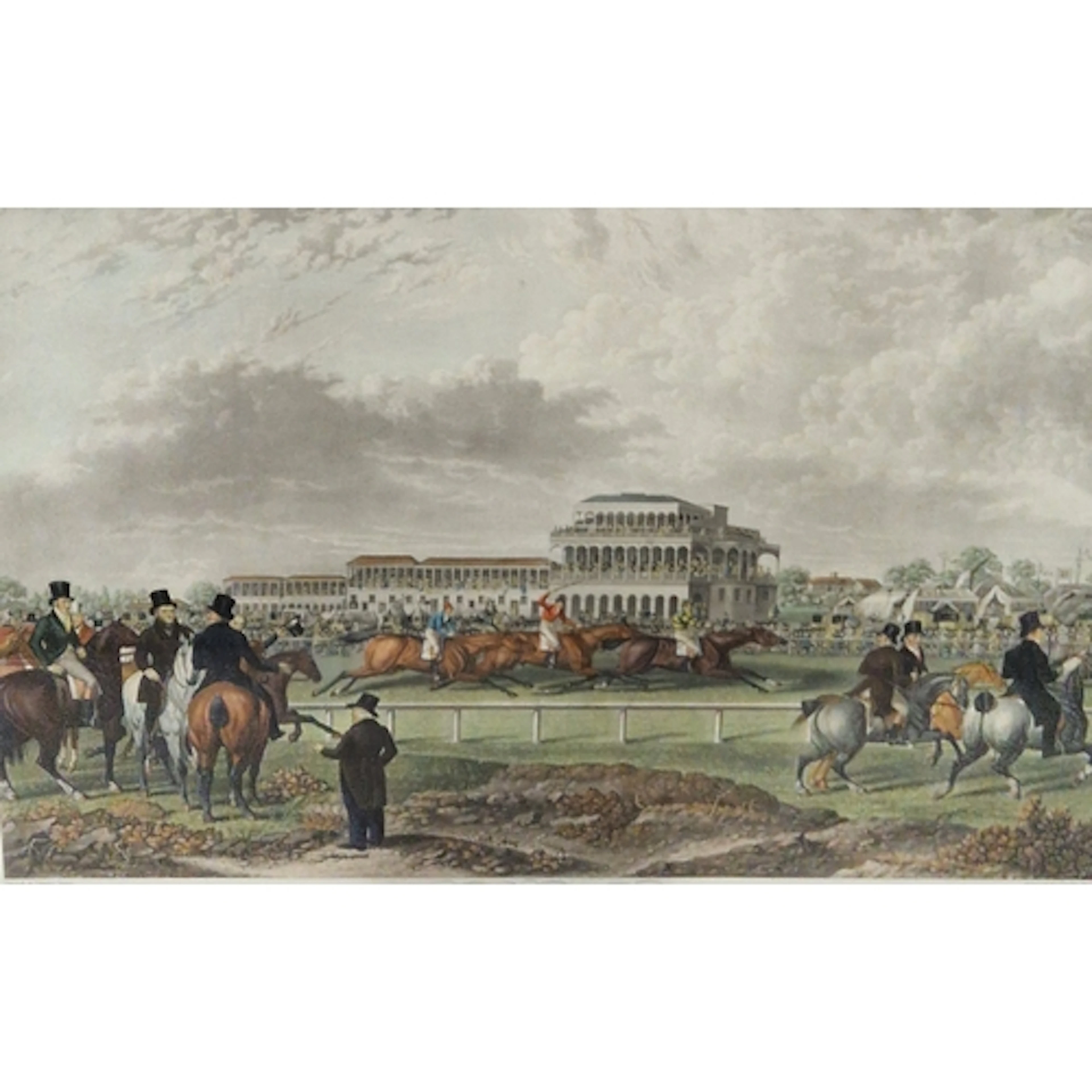 AFTER CHARLES TOWNE. Newton Races, 1831, coloured engraving ...