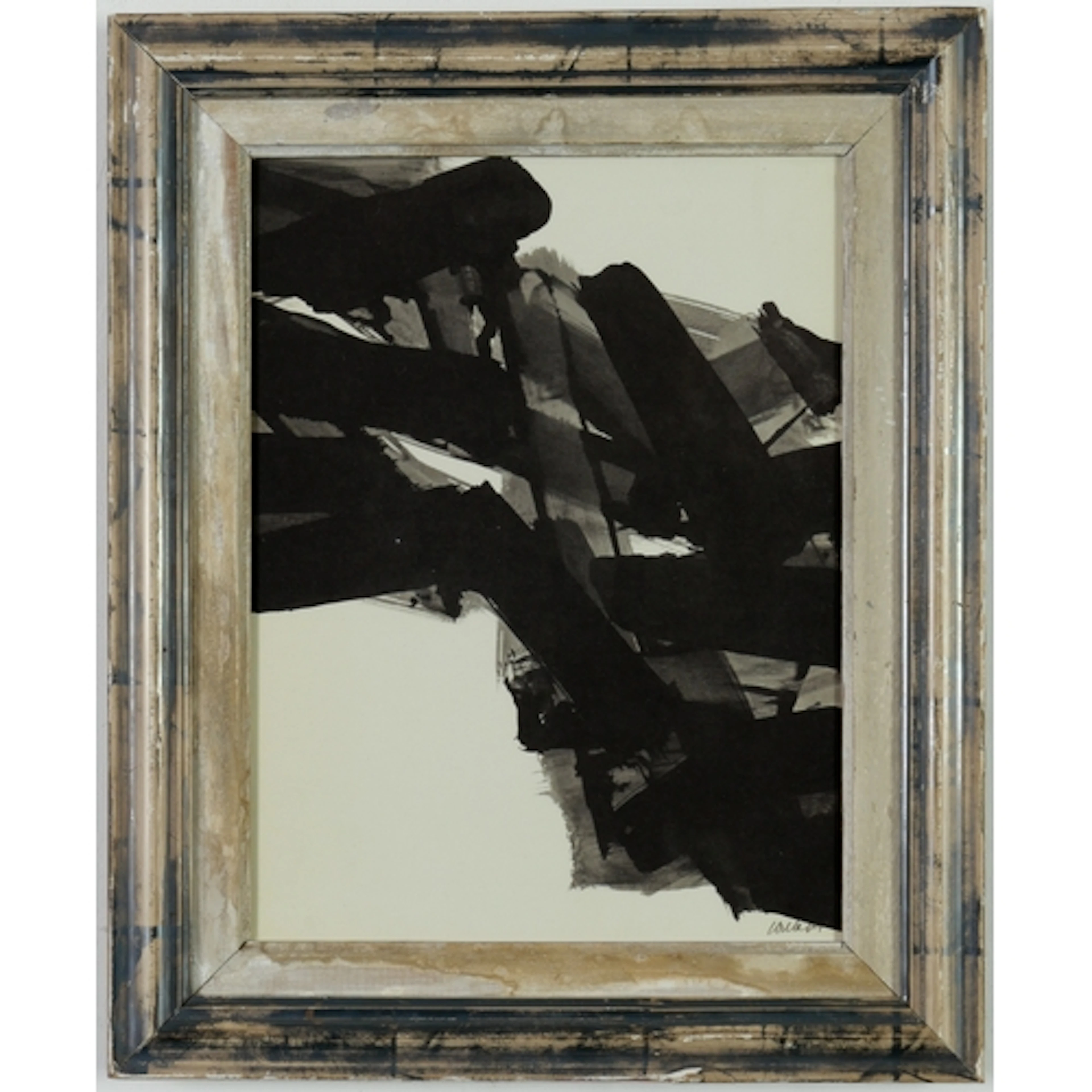 PIERRE SOULAGES: AN ABSTRACT OFFSET LITHOGRAPH, SIGNED IN TH...