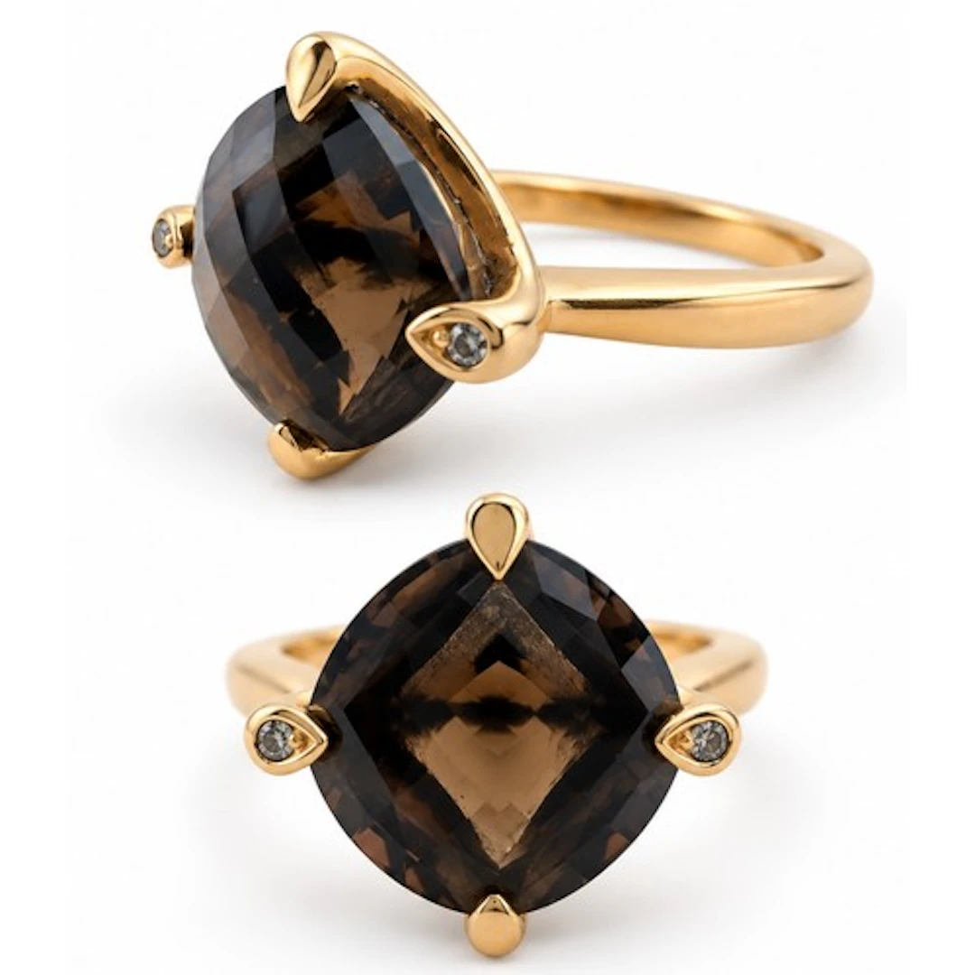A Cartier Inde Mystérieuse ring, set with a checkboard cushi...