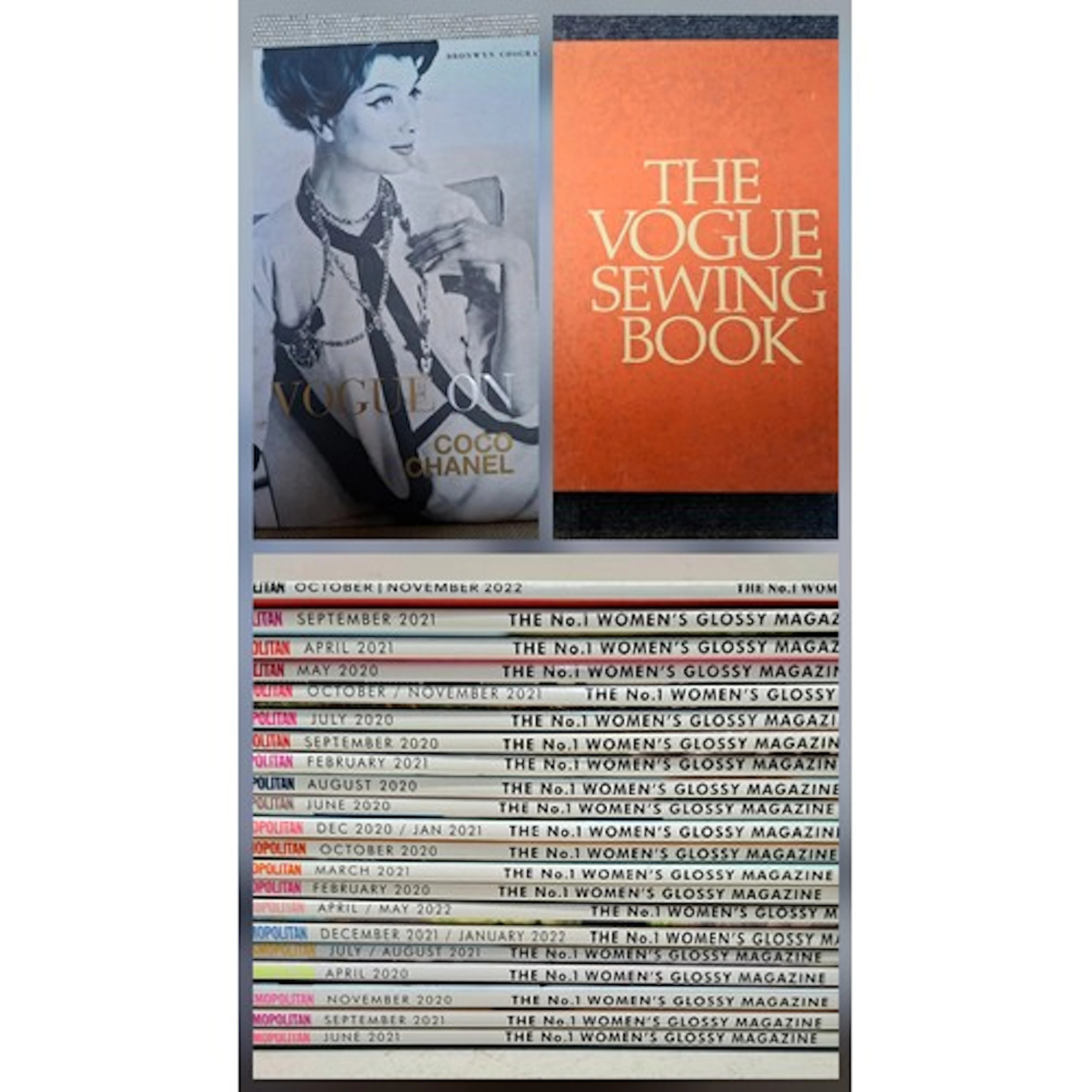 A quantity of 21 Cosmopolitan fashion magazines dated 2020-2...