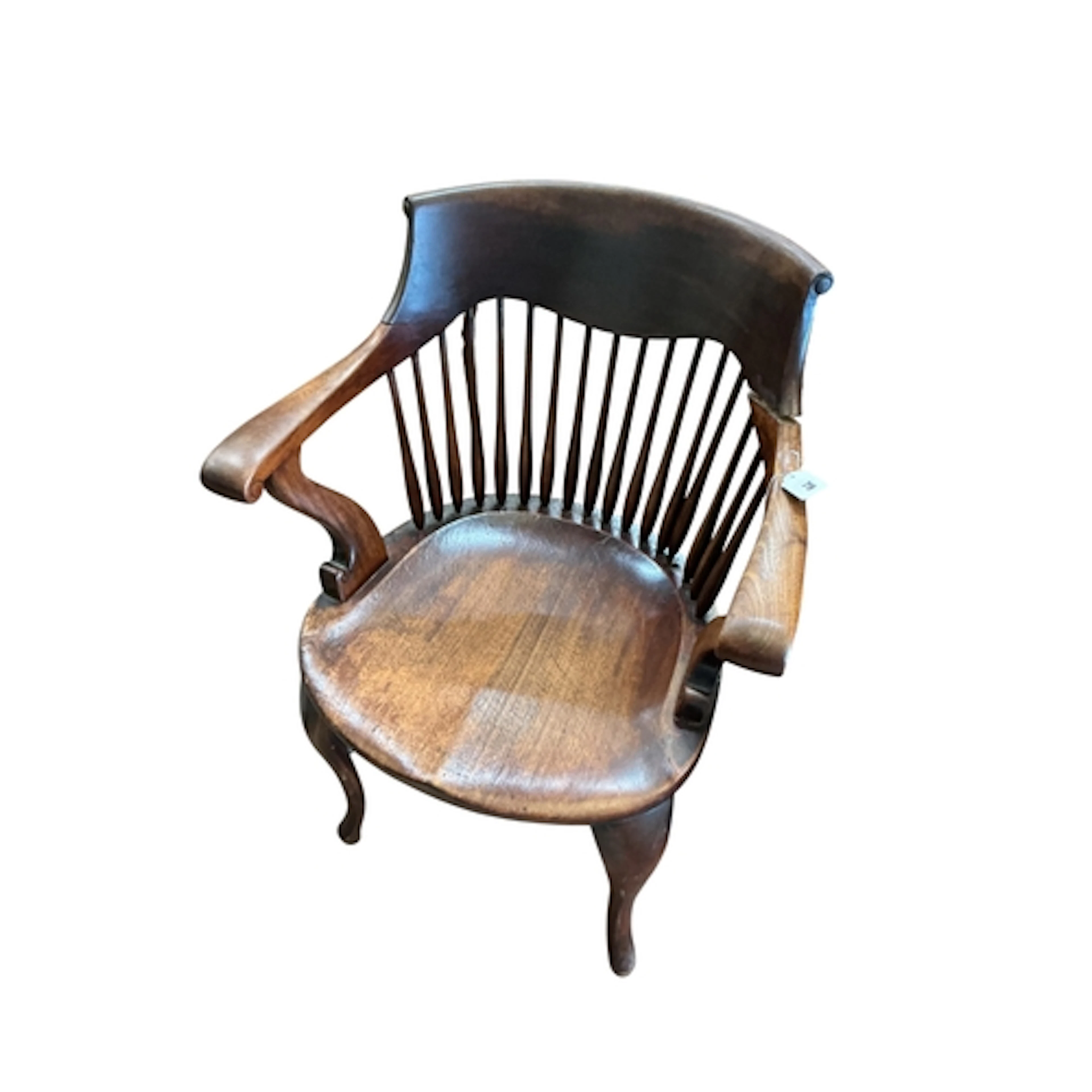 A late Victorian mahogany desk chair and a Victorian and lat...