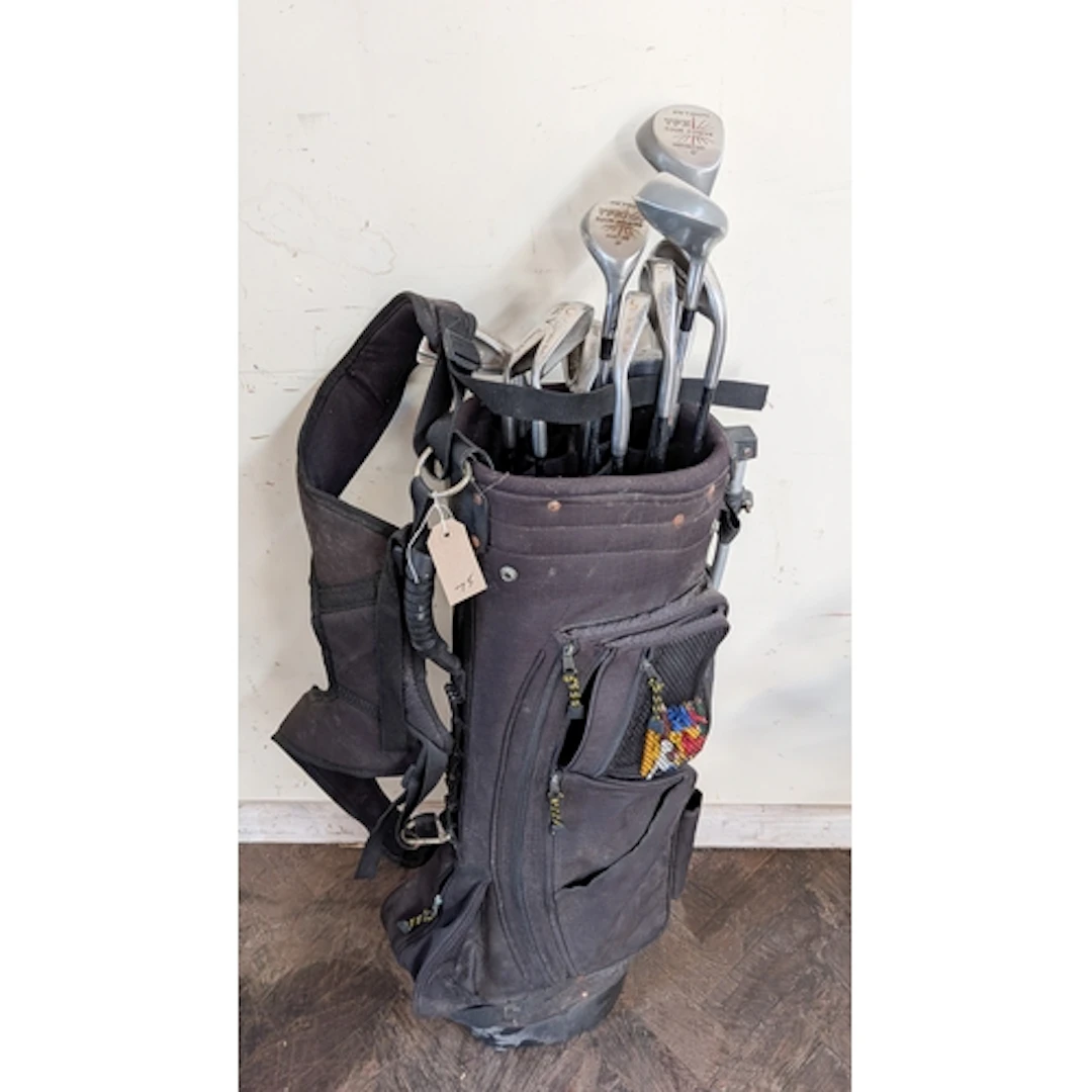 Petron golf clubs in black carrying bag