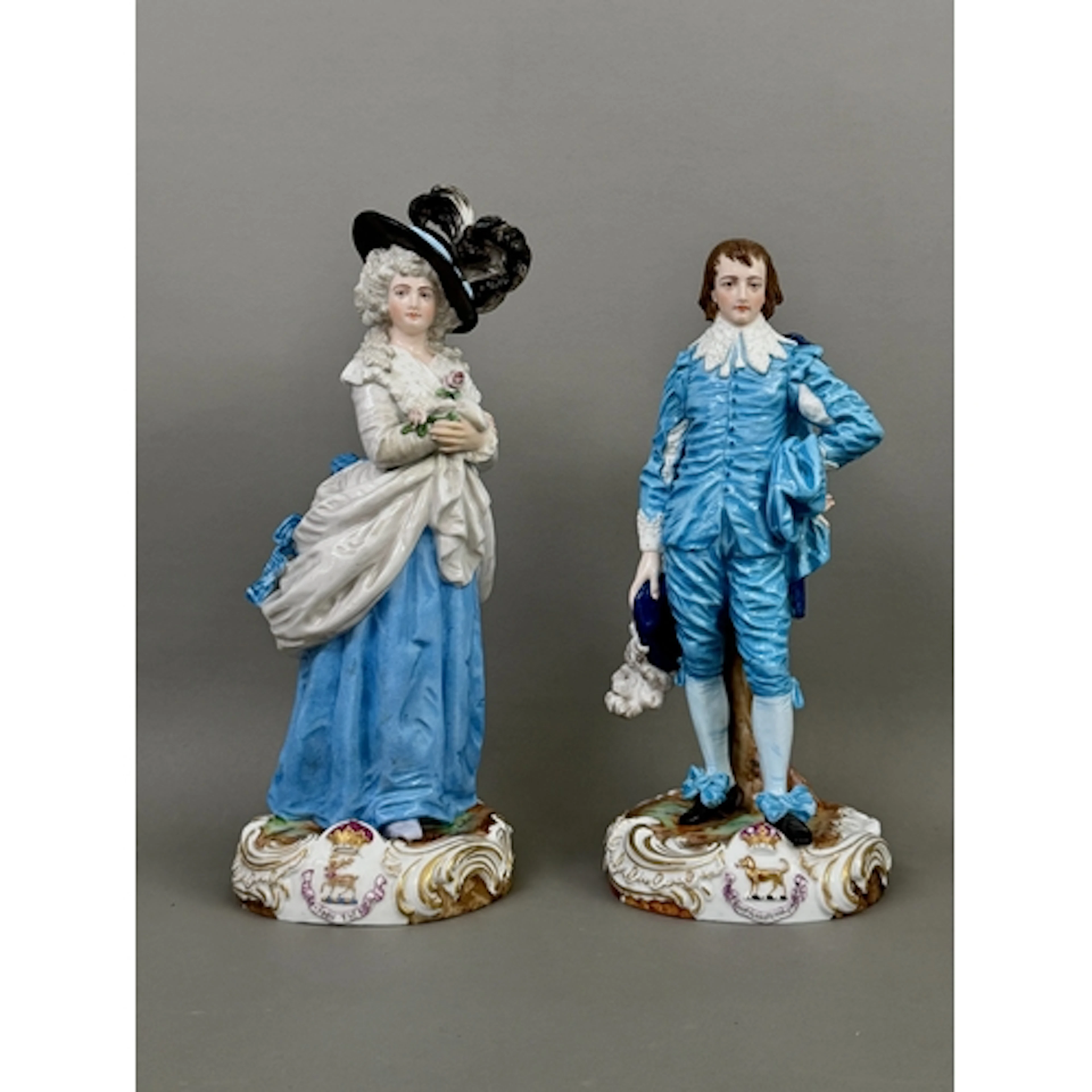 A pair of 19th century French porcelain figures by Charenton...