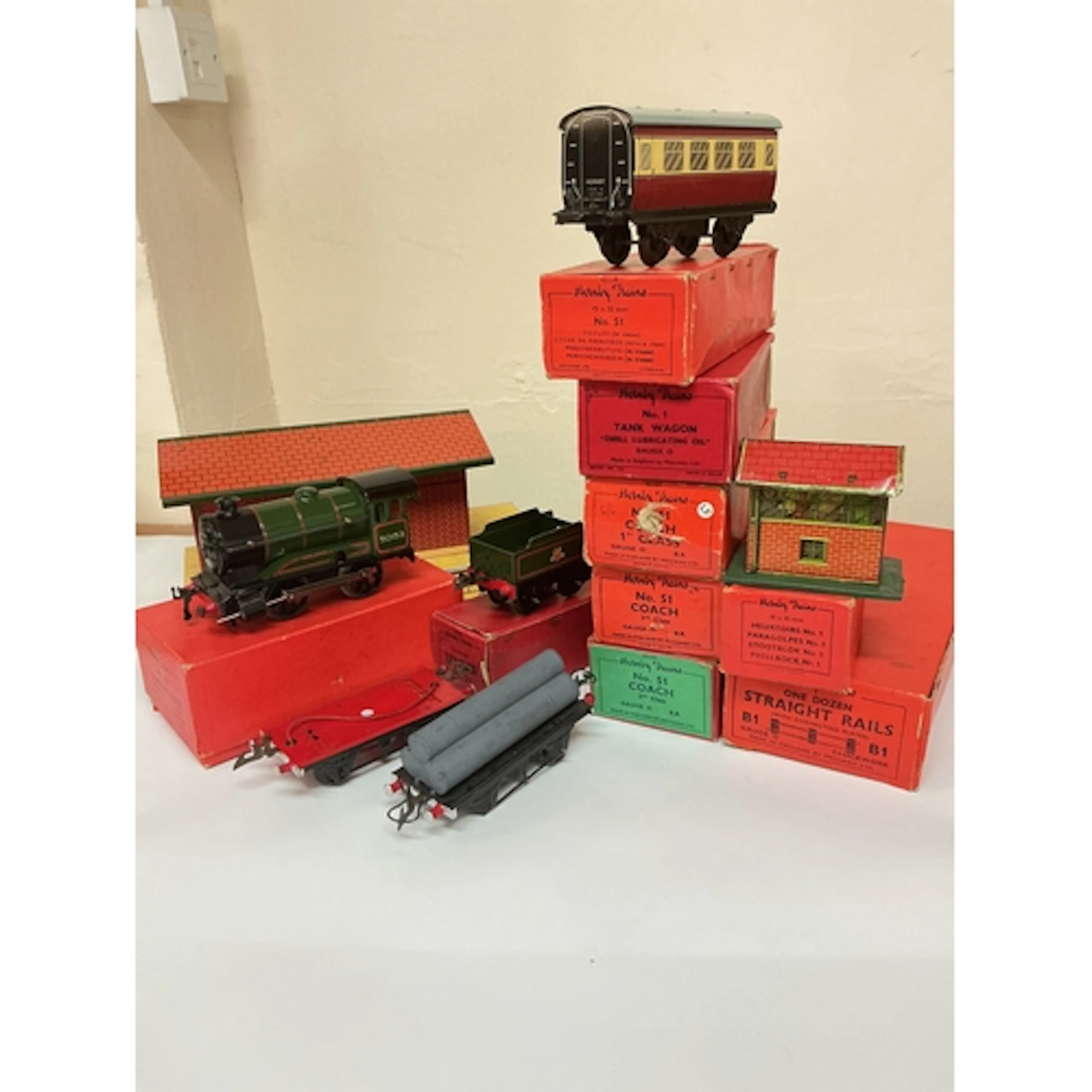 A Collection Of Boxed Hornby 0 Gauge including #51 Locomotiv...