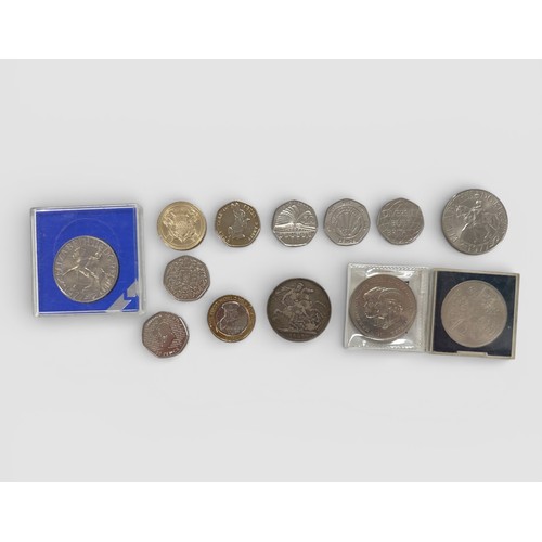 Coin collection with 1889 crown fine, range of commemorative...