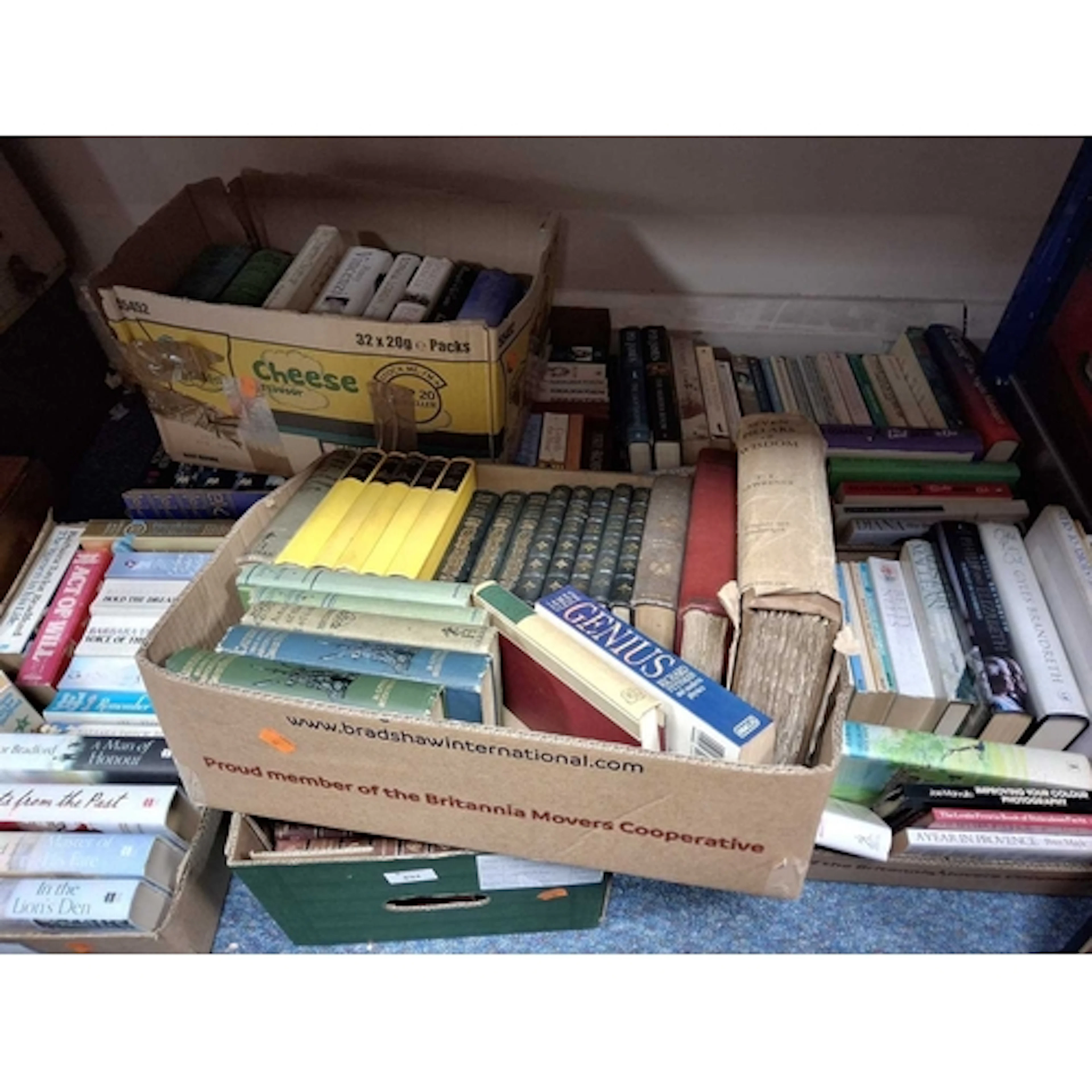 SEVEN BOXES OF BOOKS, to include approximately ninety titles...