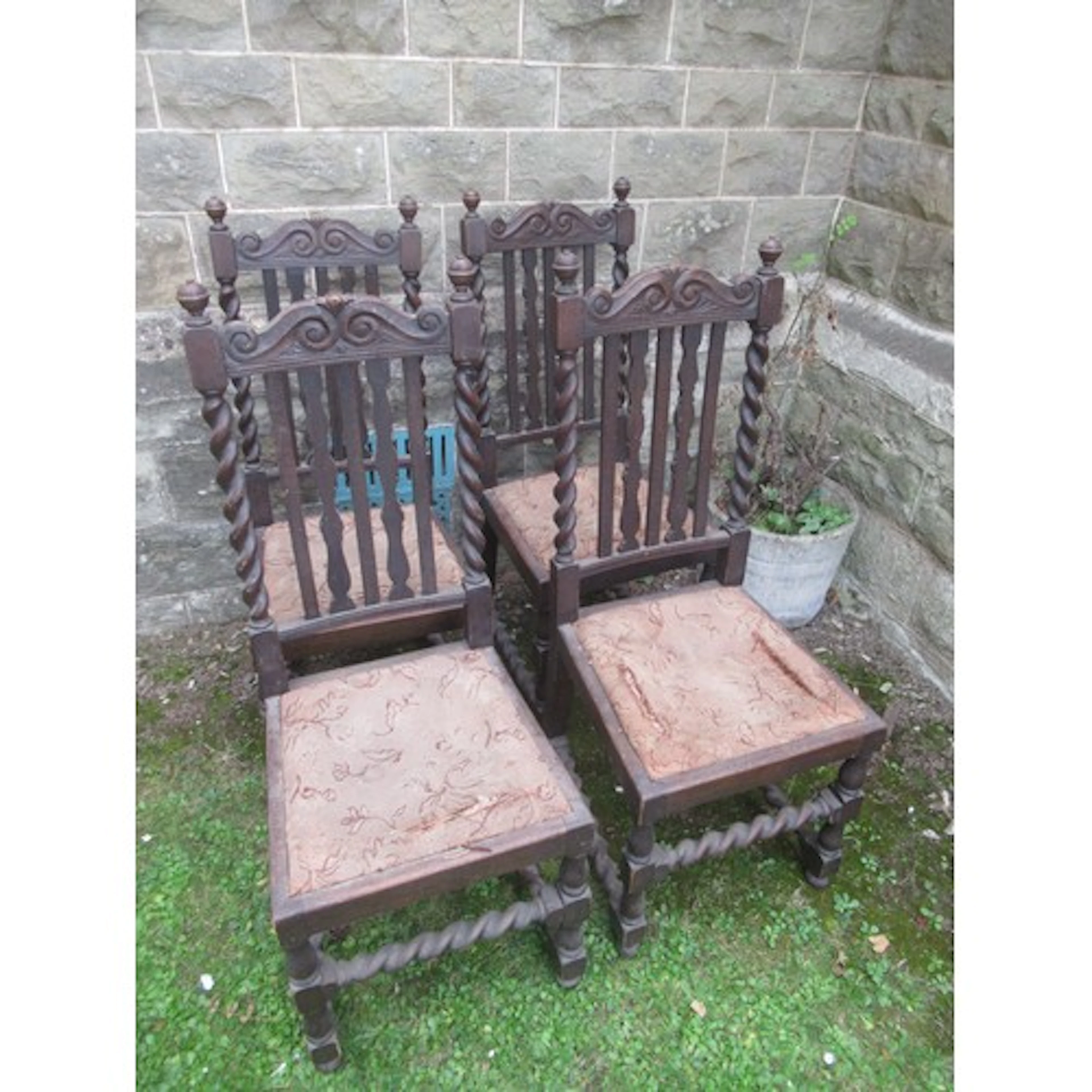 A set of four dining chairs